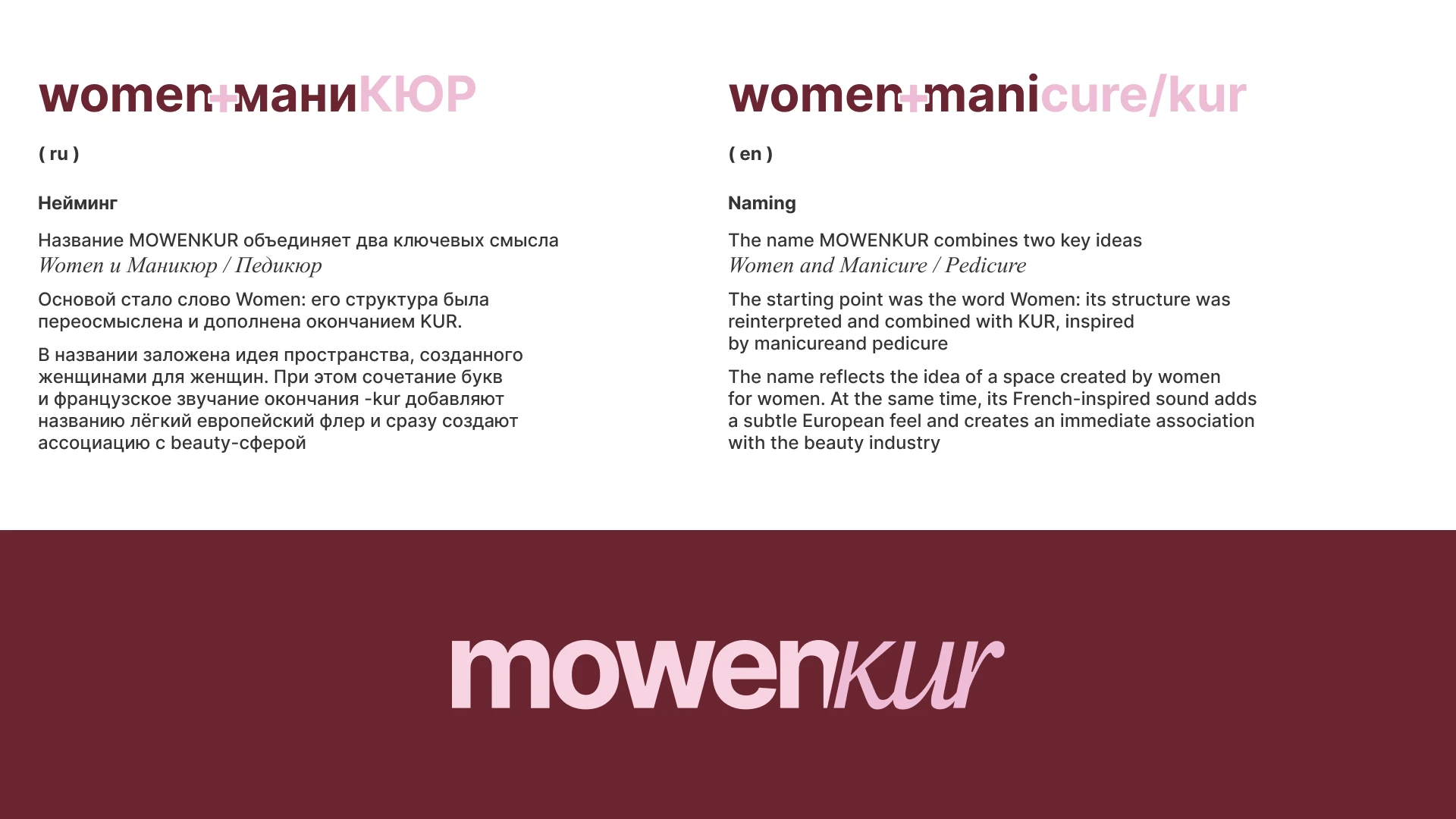 MOWENKUR |Брендинг ногтевой студии — Изображение №4 — Брендинг на Dprofile