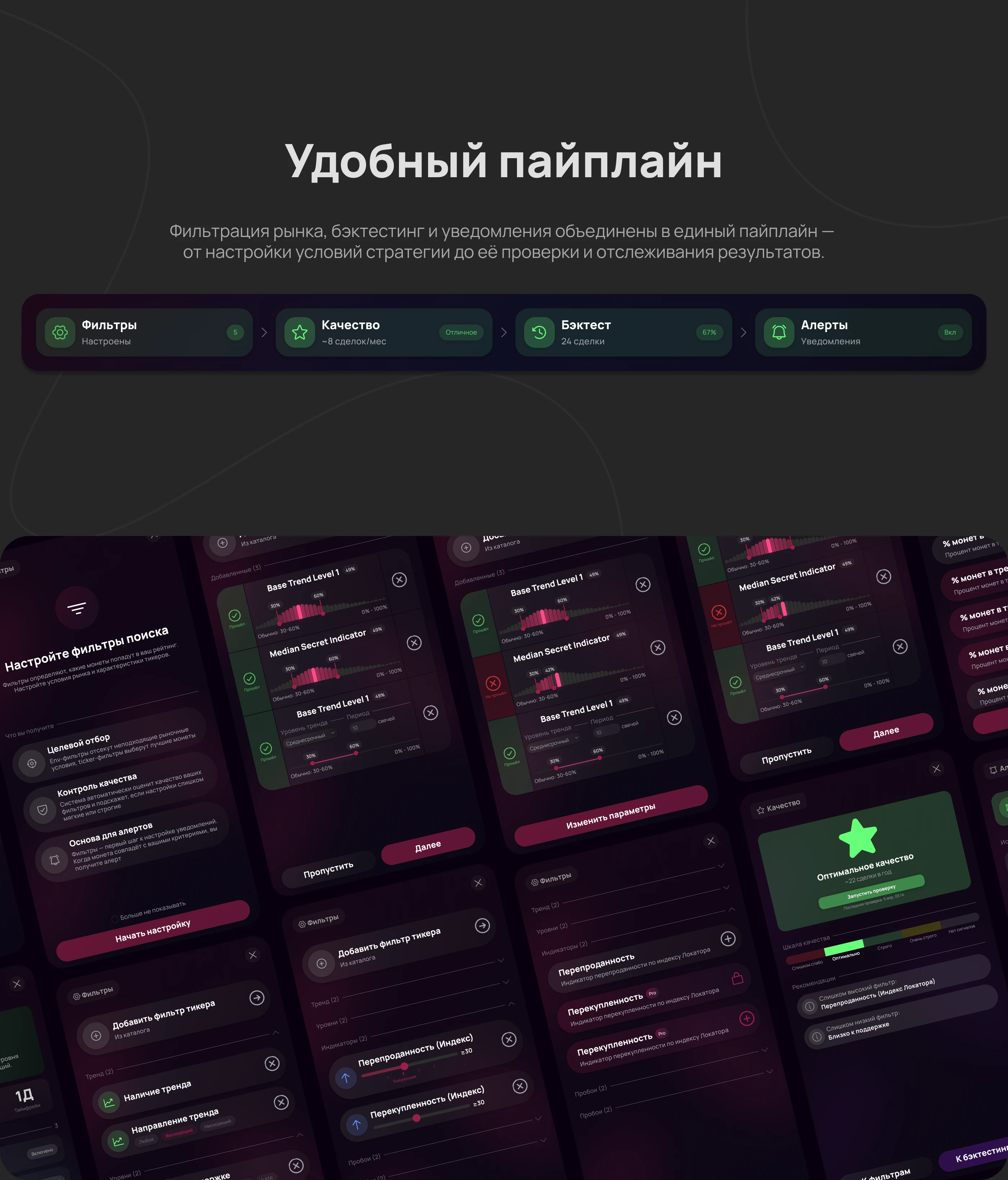 КриптоЛокатор - платформа технического анализа криптовалют — Изображение №6 — Интерфейсы на Dprofile