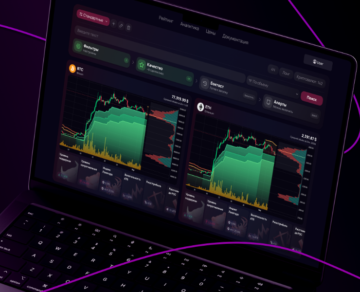 КриптоЛокатор - платформа технического анализа криптовалют — Интерфейсы на Dprofile
