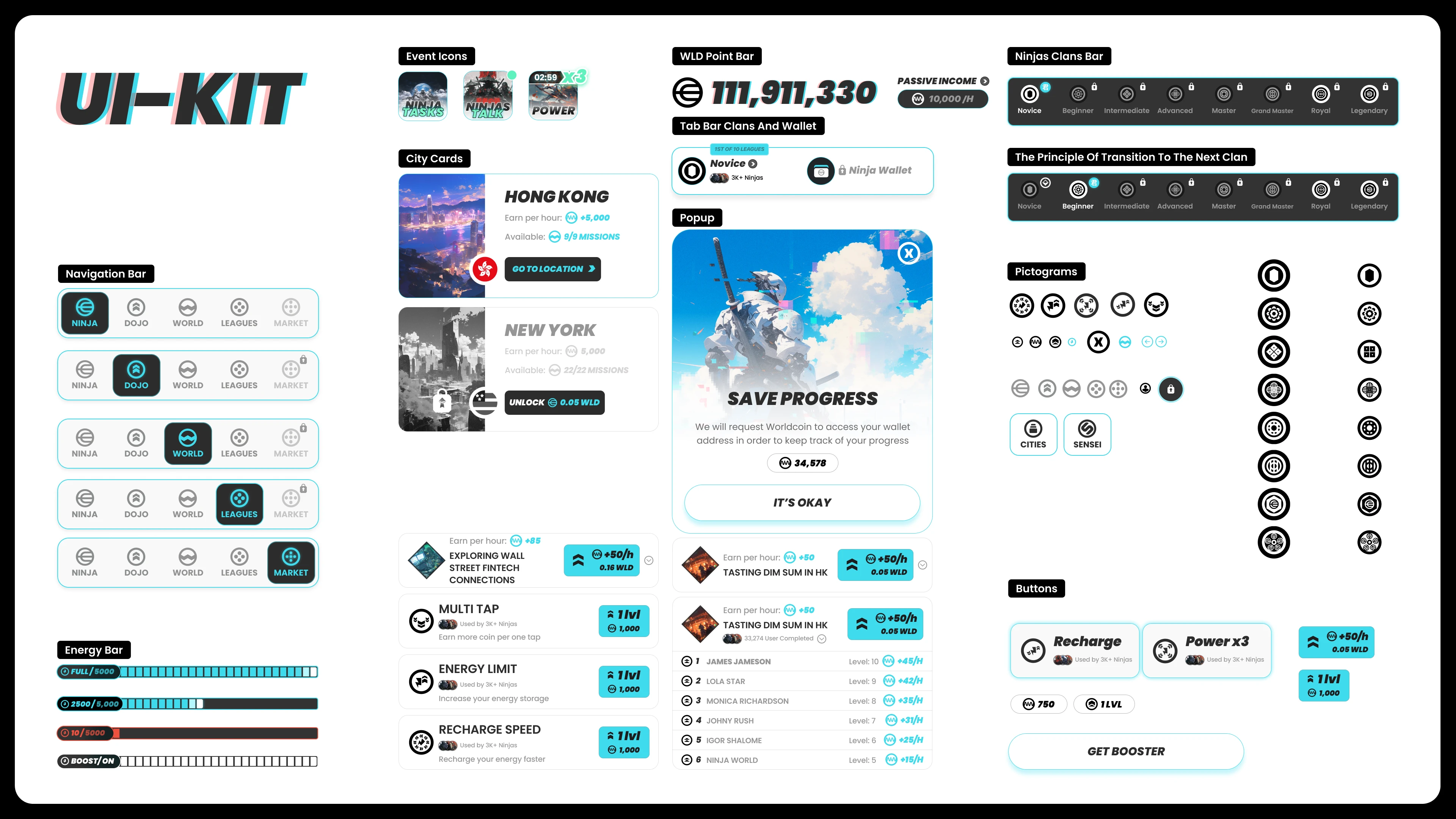 ПРОЕКТ: NINJA WORLD — Изображение №8 — Интерфейсы, Иллюстрация на Dprofile