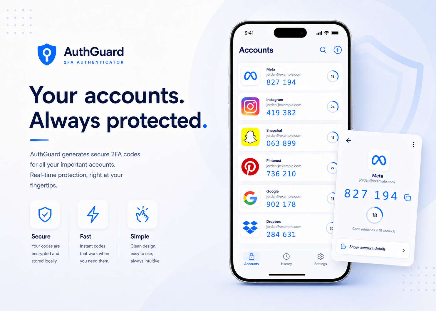 2FA Authenticator App — Изображение №6 — Интерфейсы на Dprofile