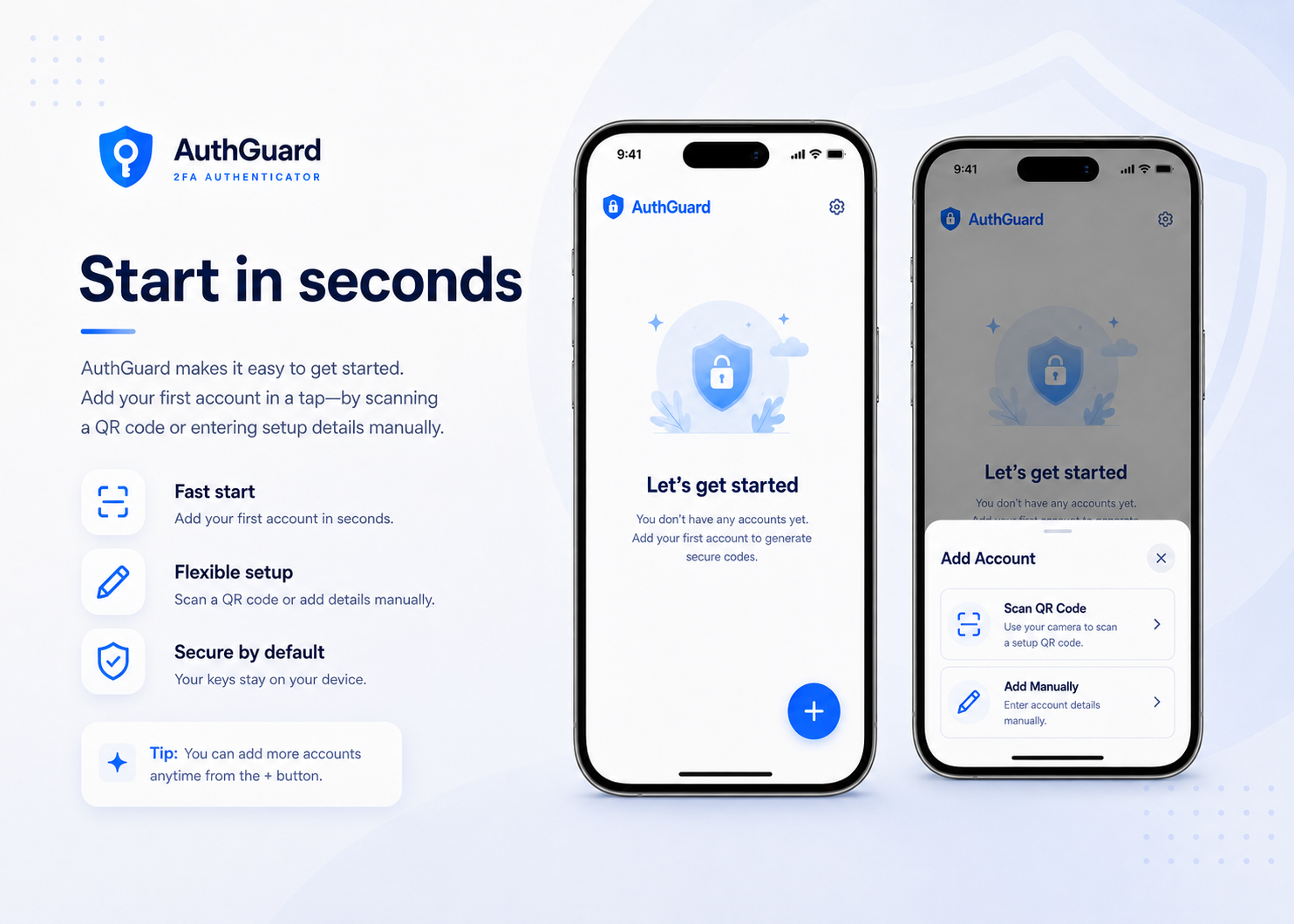 2FA Authenticator App — Изображение №3 — Интерфейсы на Dprofile