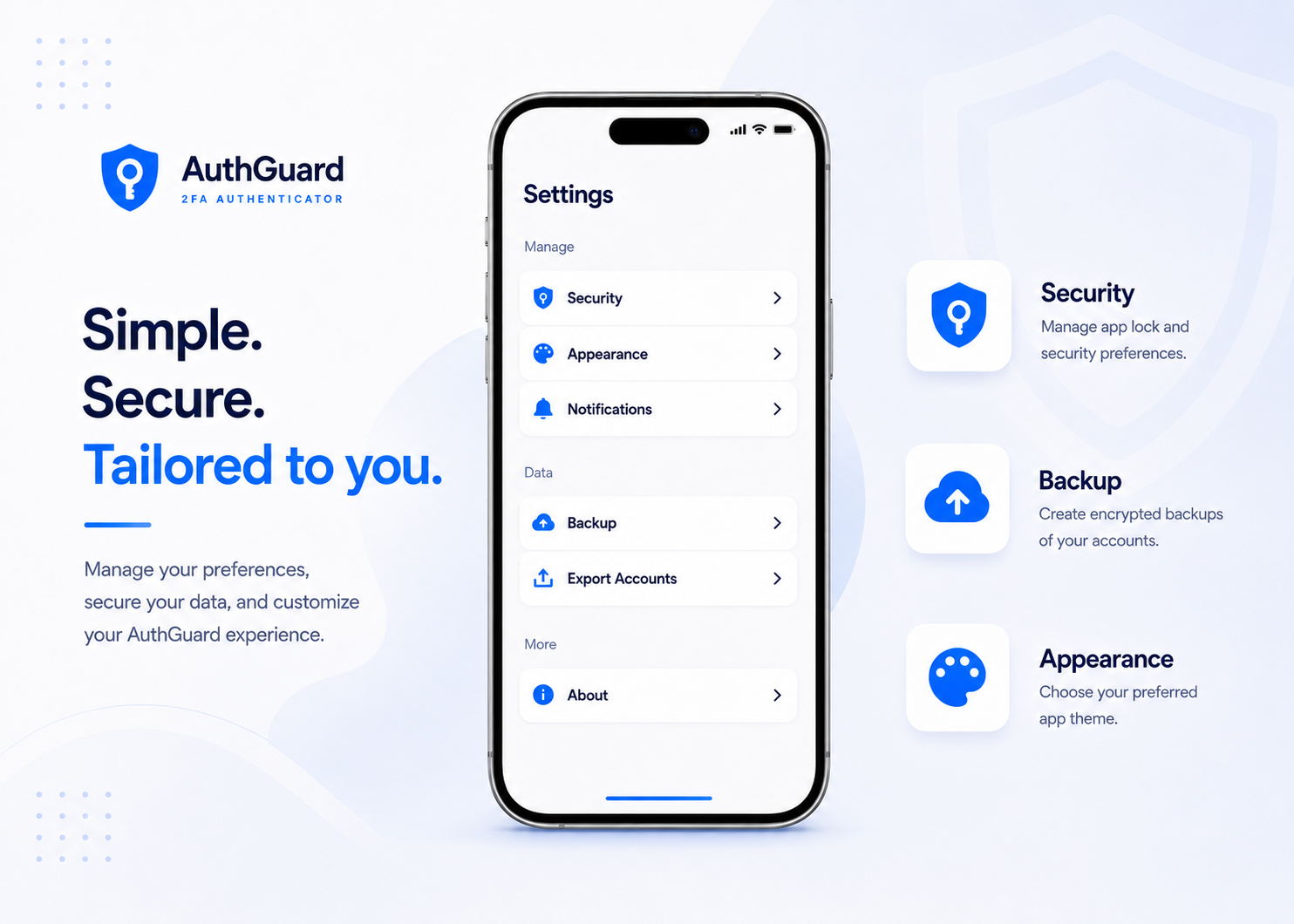 2FA Authenticator App — Изображение №7 — Интерфейсы на Dprofile