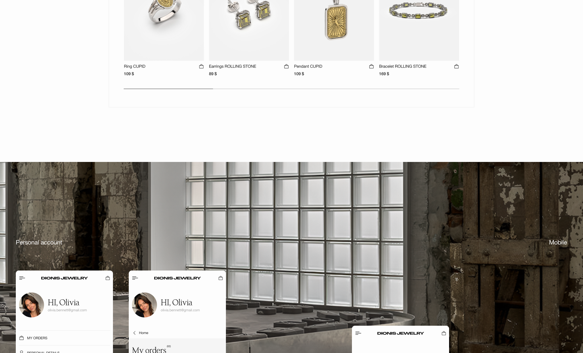 DIONIS JEWELRY — Изображение №12 — Интерфейсы на Dprofile