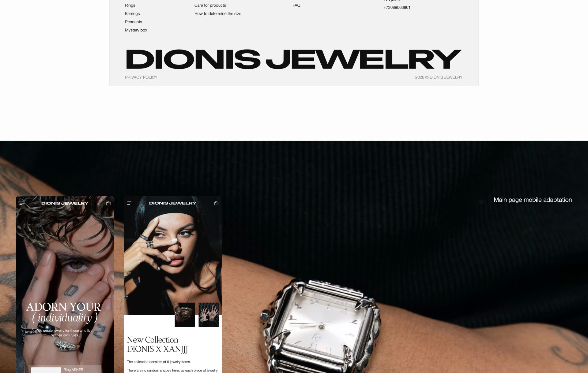DIONIS JEWELRY — Изображение №7 — Интерфейсы на Dprofile