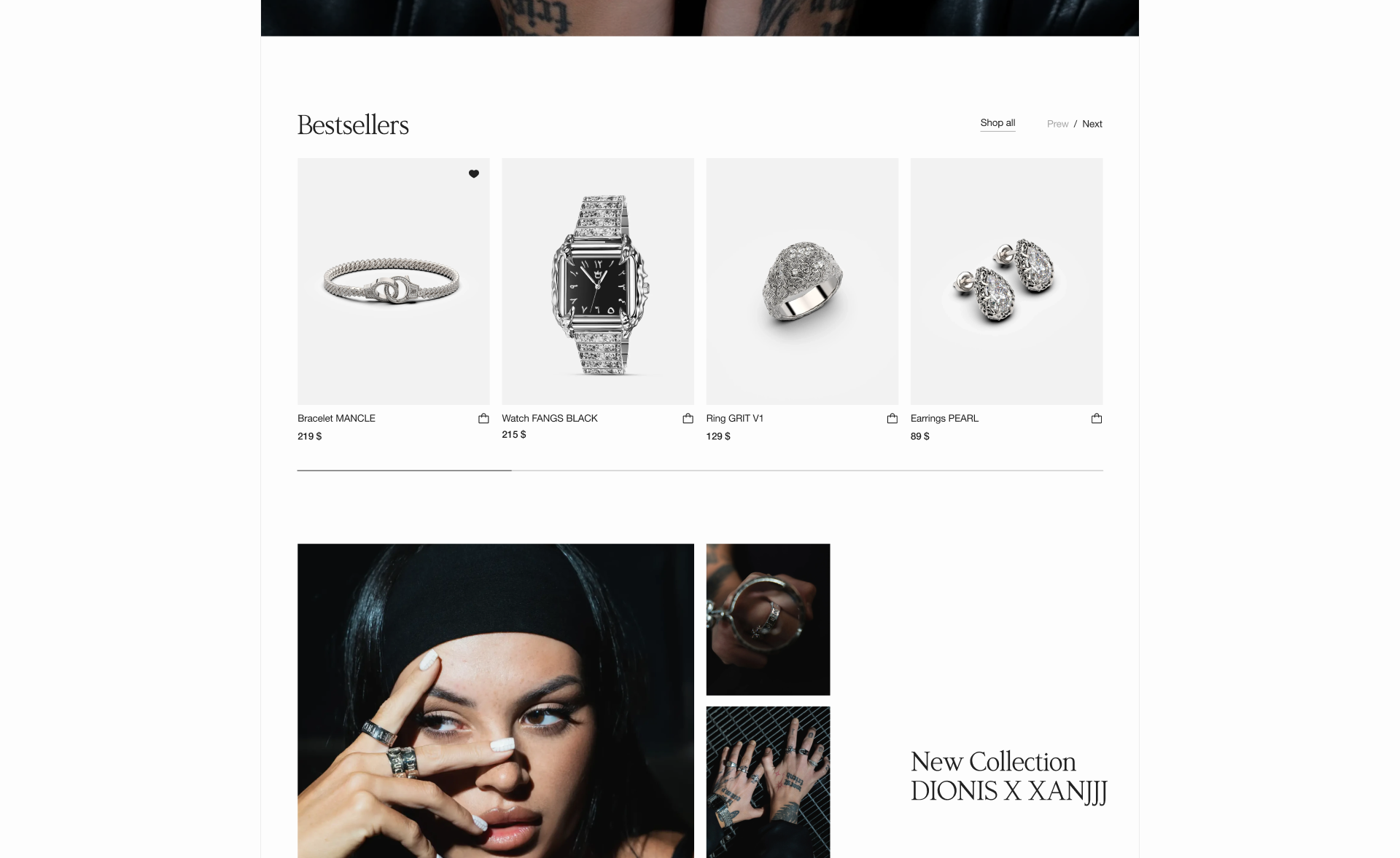 DIONIS JEWELRY — Изображение №4 — Интерфейсы на Dprofile
