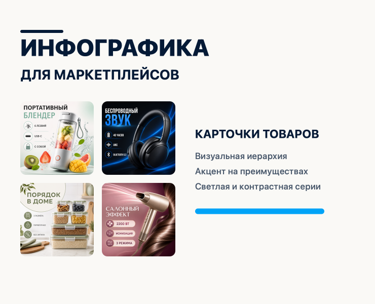 Инфографика для маркетплейсов — серия карточек товаров — Графика, Маркетинг на Dprofile