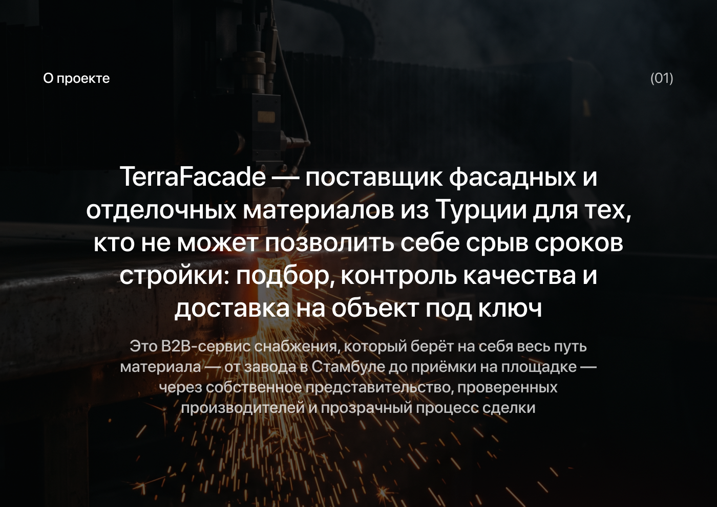 Дизайн сайта для B2B-поставщика фасадных материалов — Изображение №2 — Интерфейсы на Dprofile