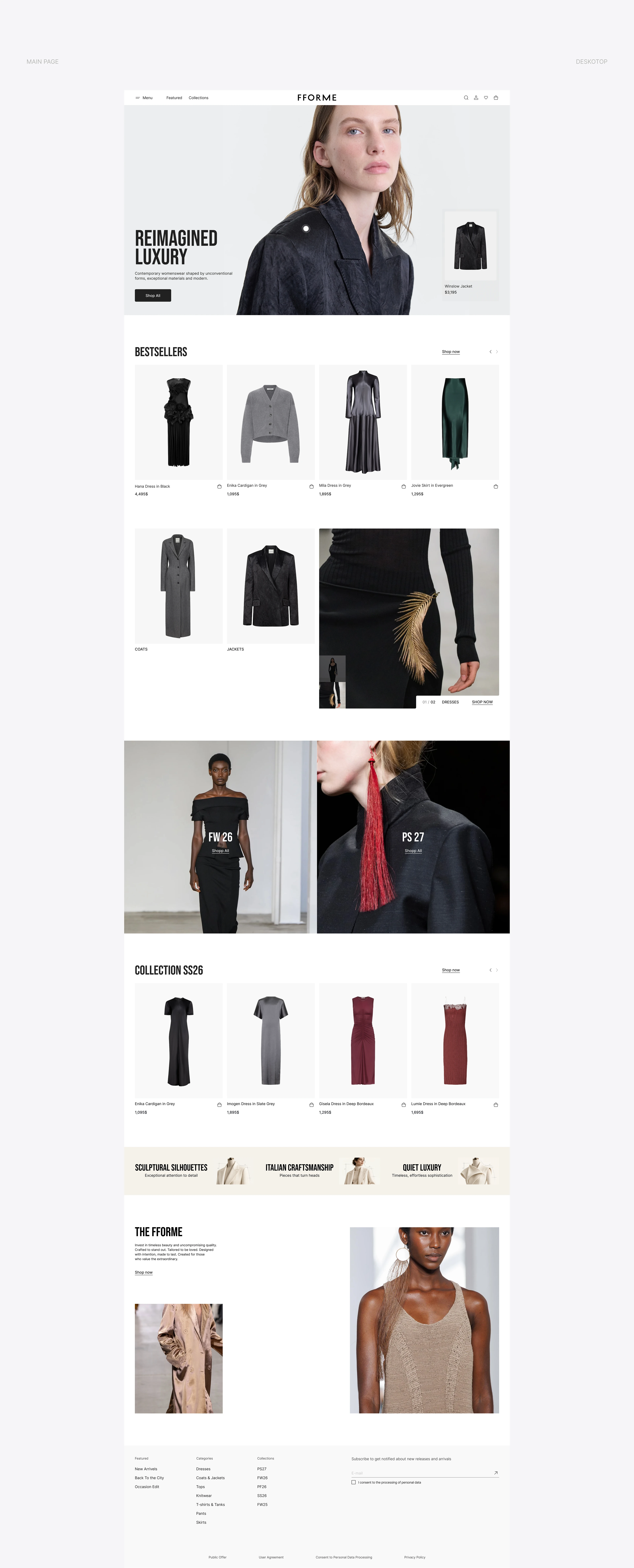 FFORME — Fashion E-commerce Redesign — Изображение №3 — Интерфейсы на Dprofile