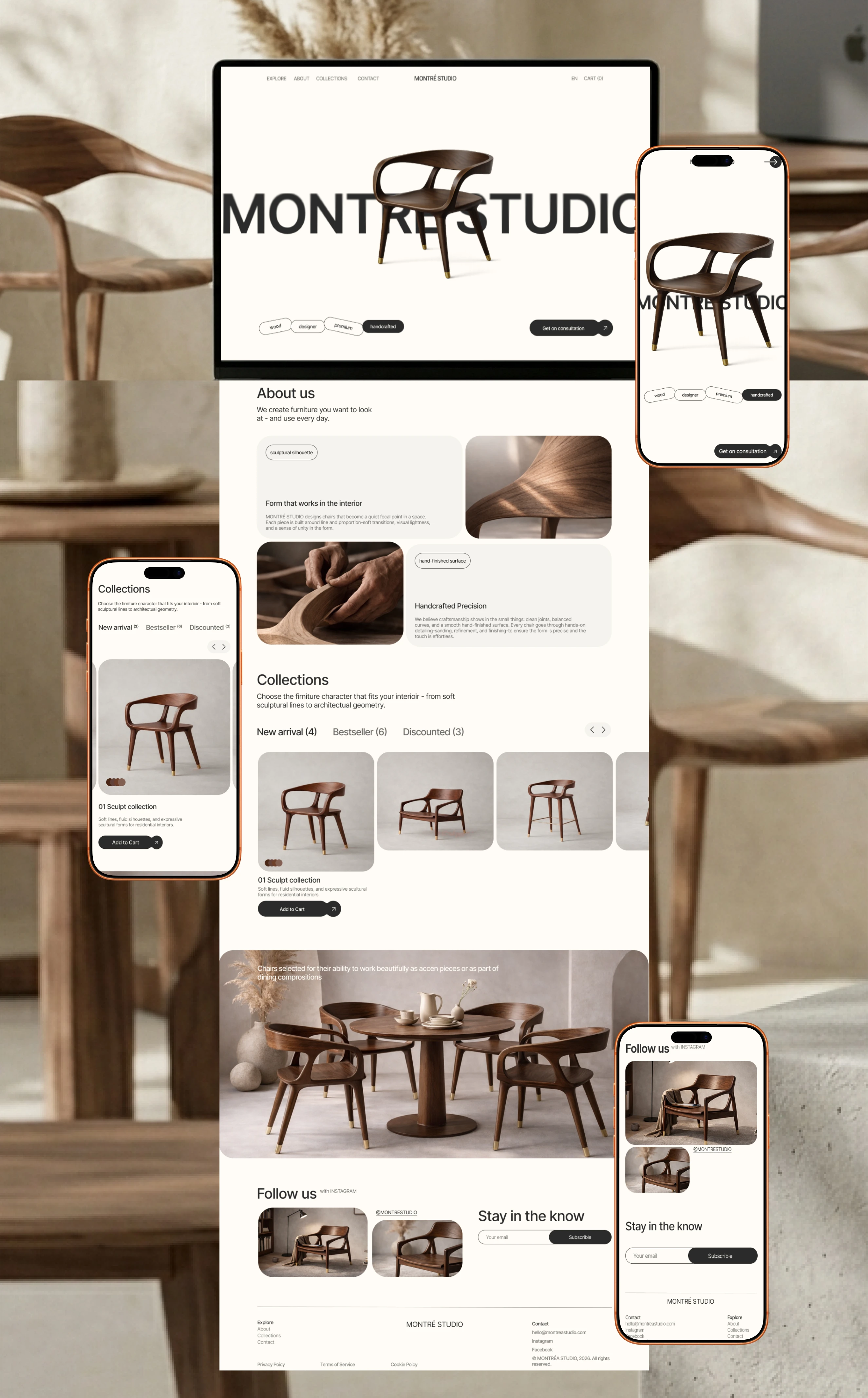 MONTRÉ STUDIO — Furniture E-commerce Website — Изображение №8 — Интерфейсы на Dprofile