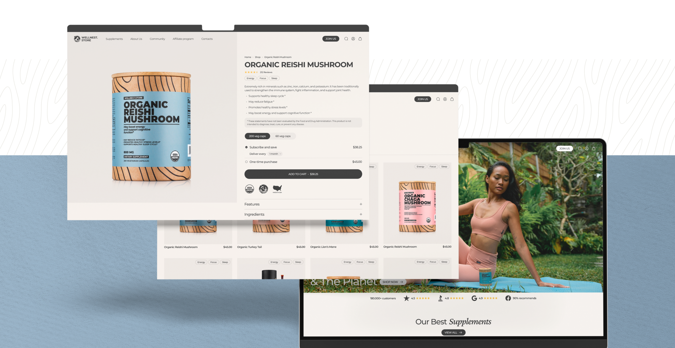 Онлайн-магазин натуральной косметики Wellnest.store — Изображение №3 — Интерфейсы, Брендинг на Dprofile