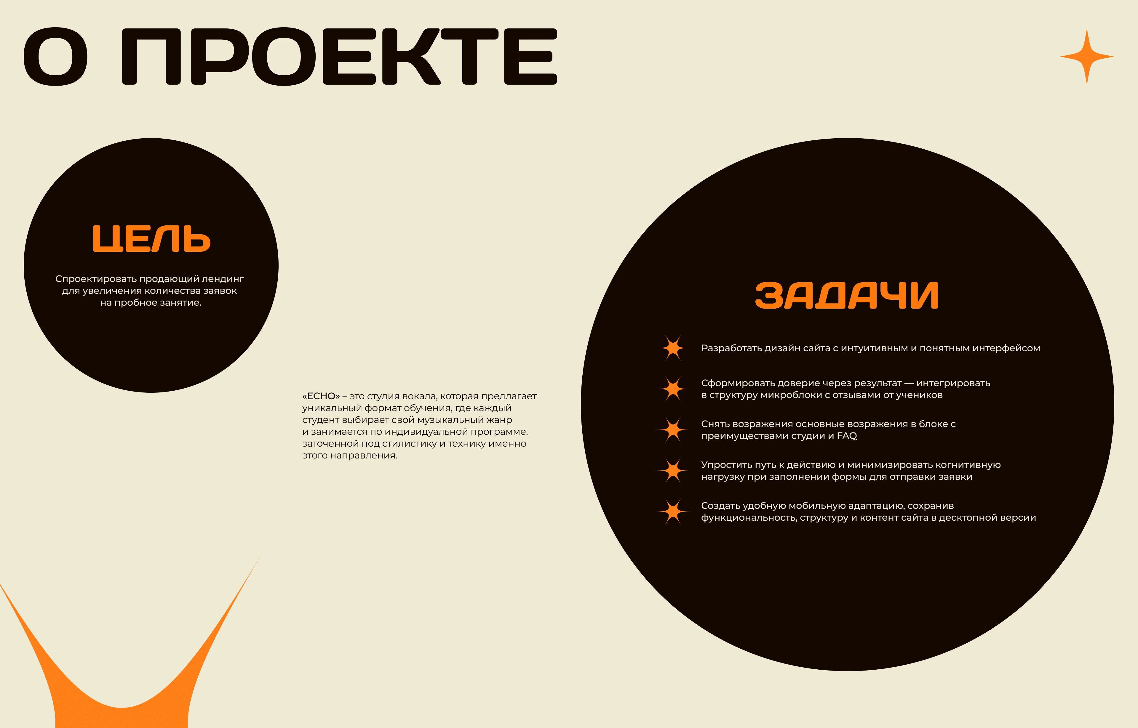 Landing page || Vocal studio "ECHO" — Изображение №2 — Интерфейсы на Dprofile