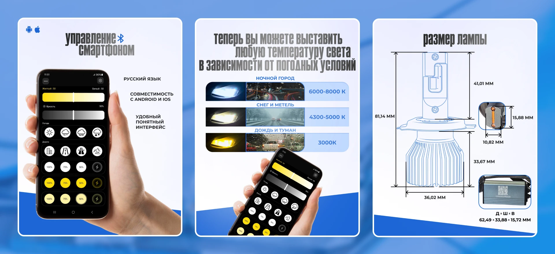 Инфографика автомобильные лампы CLEARLIGHT | Дизайн для WB и Ozon — Изображение №3 — Графика, Маркетинг на Dprofile