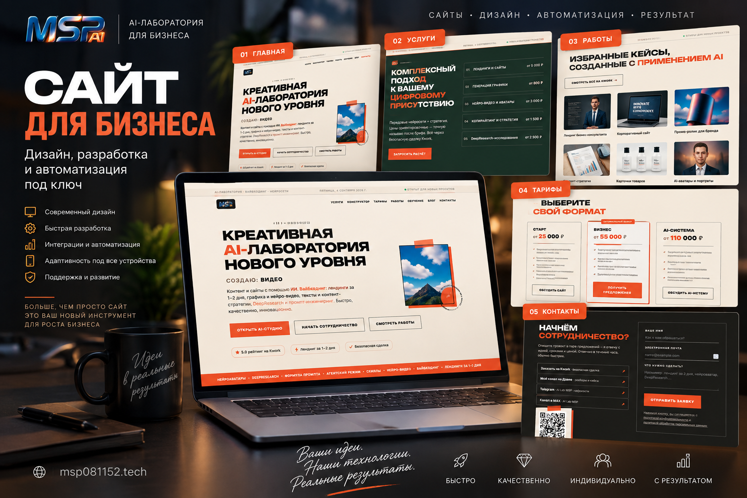 Сайт для бизнеса — дизайн, разработка и автоматизация — Изображение №1 — Интерфейсы на Dprofile