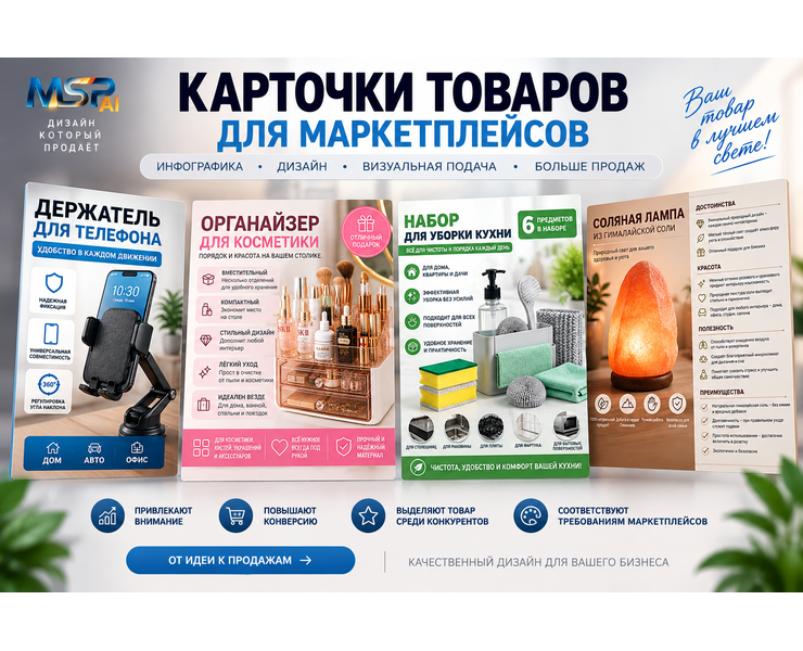 Карточки товаров для маркетплейсов — Графика на Dprofile