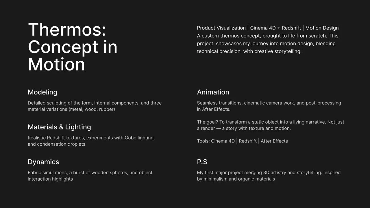Thermos Product Visualization — Изображение №1 — 3D, Анимация на Dprofile