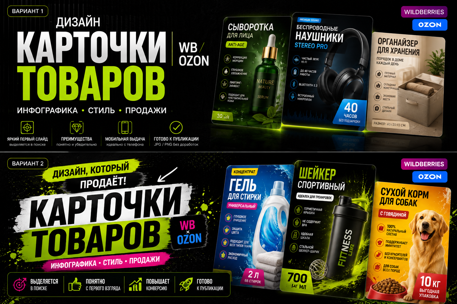 Инфографика для маркетплейсов | WB, Ozon, Яндекс Маркет — Изображение №3 — Графика, Маркетинг на Dprofile