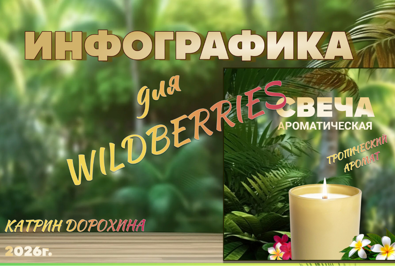 инфографика для вайлдберрис, ароматическая свеча — Изображение №2 — Графика, Маркетинг на Dprofile