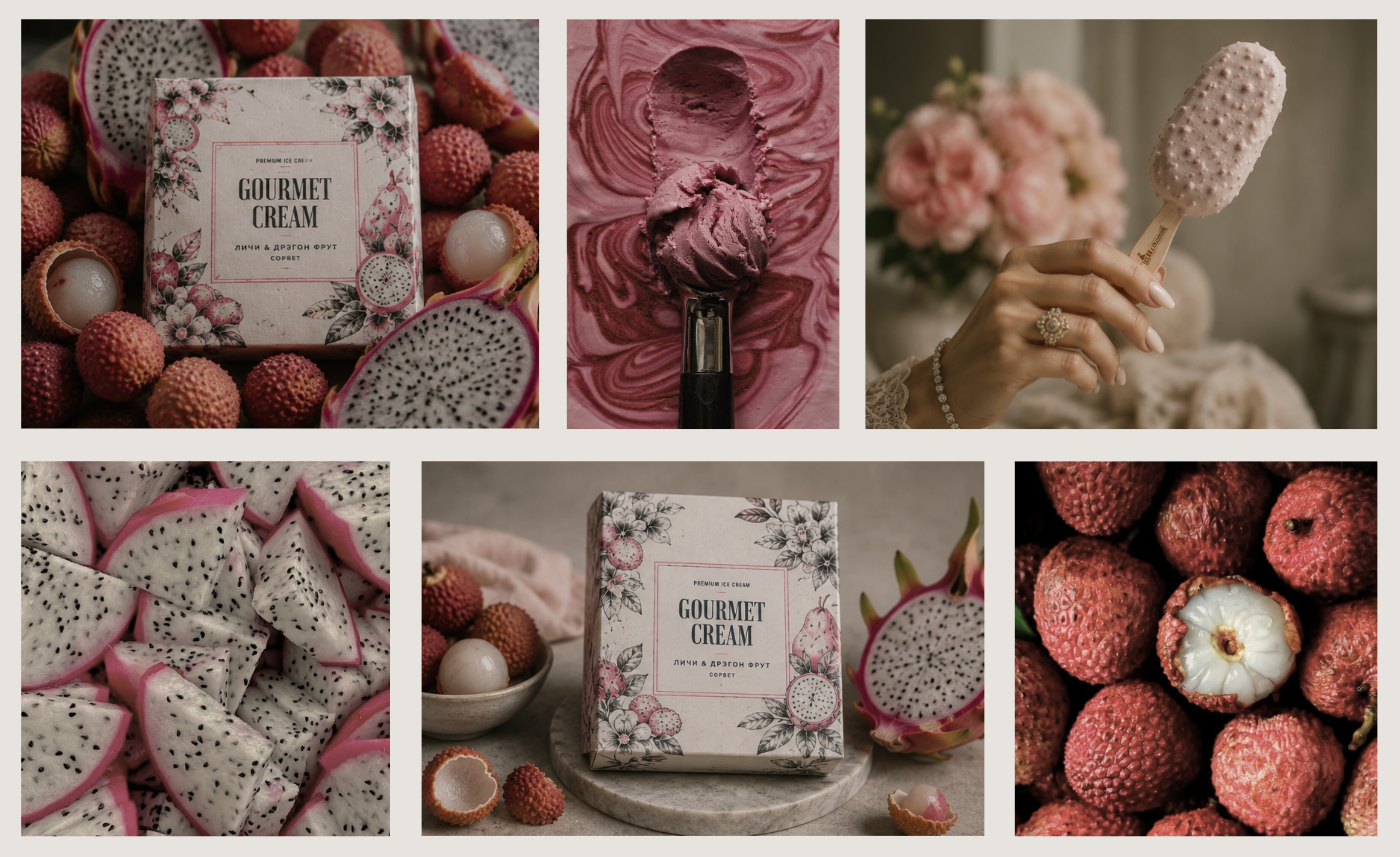 Gourmet Cream - премиальная упаковка мороженого — Изображение №3 — Брендинг, Промдизайн на Dprofile