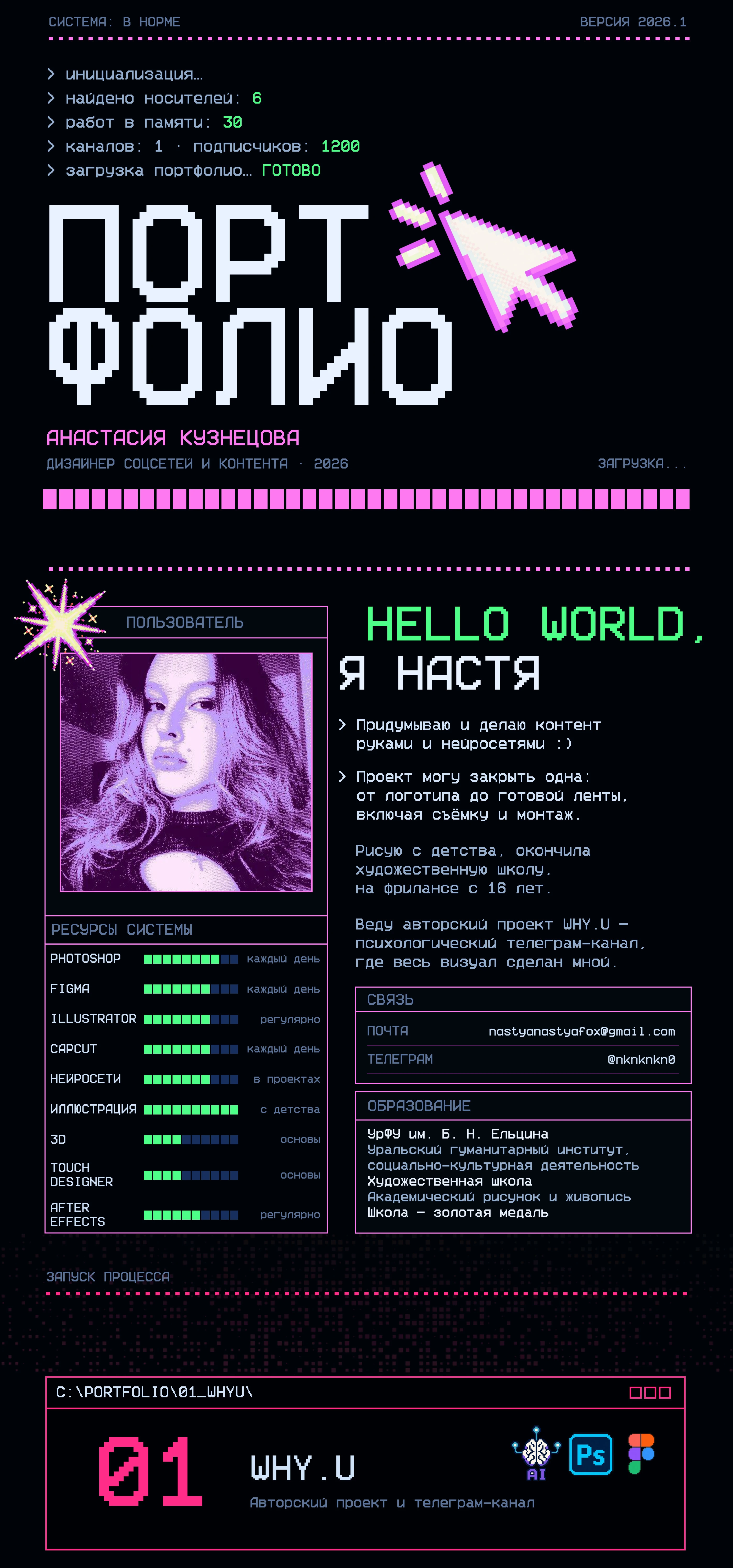 Портфолио 2026: дизайн соцсетей, видео и AI-эффекты — Изображение №1 — Брендинг, Маркетинг на Dprofile