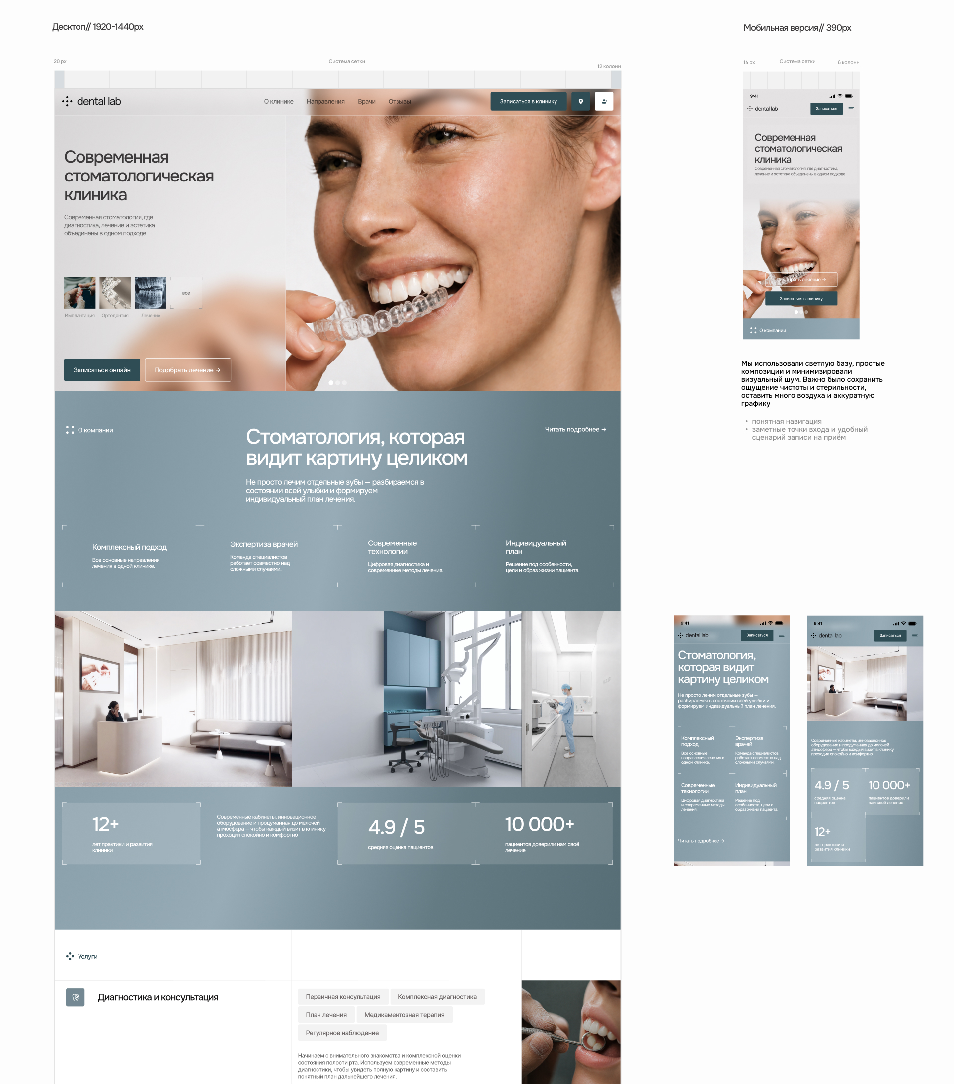 Dental Lab | Сайт для стоматологической клиники — Изображение №5 — Интерфейсы на Dprofile