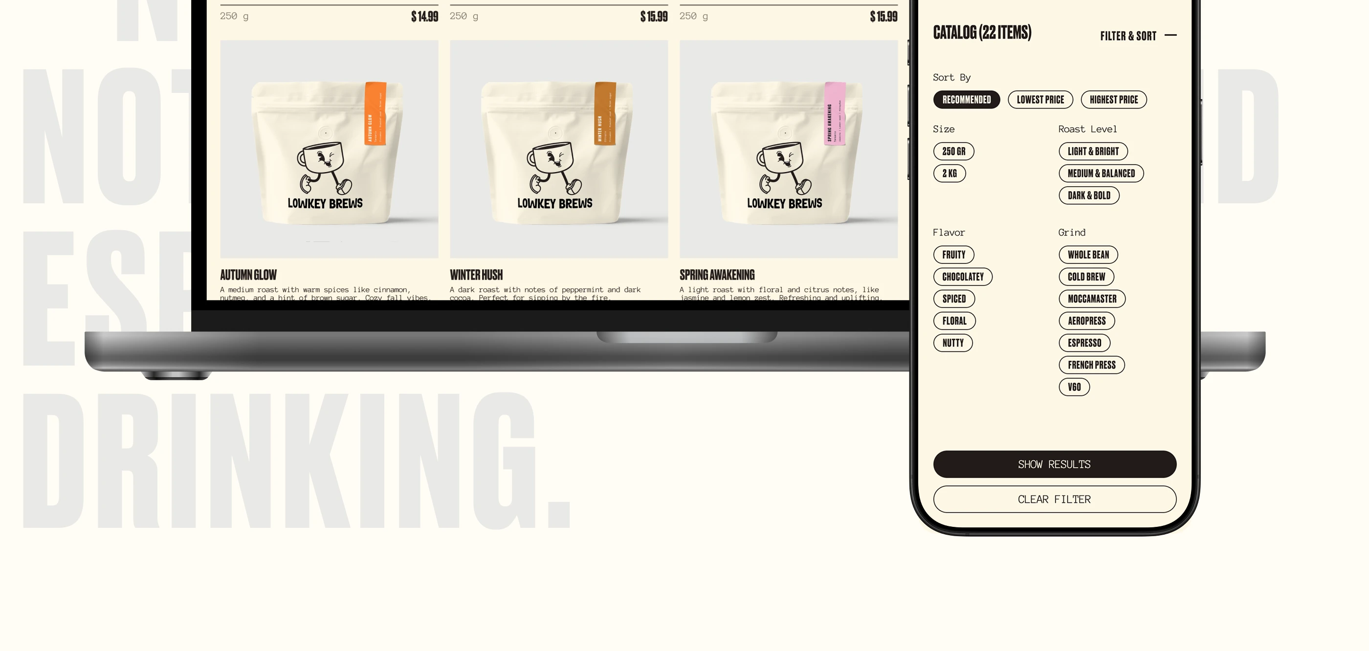 Lowkey Brews — Coffee Roastery — Изображение №15 — Интерфейсы, Брендинг на Dprofile