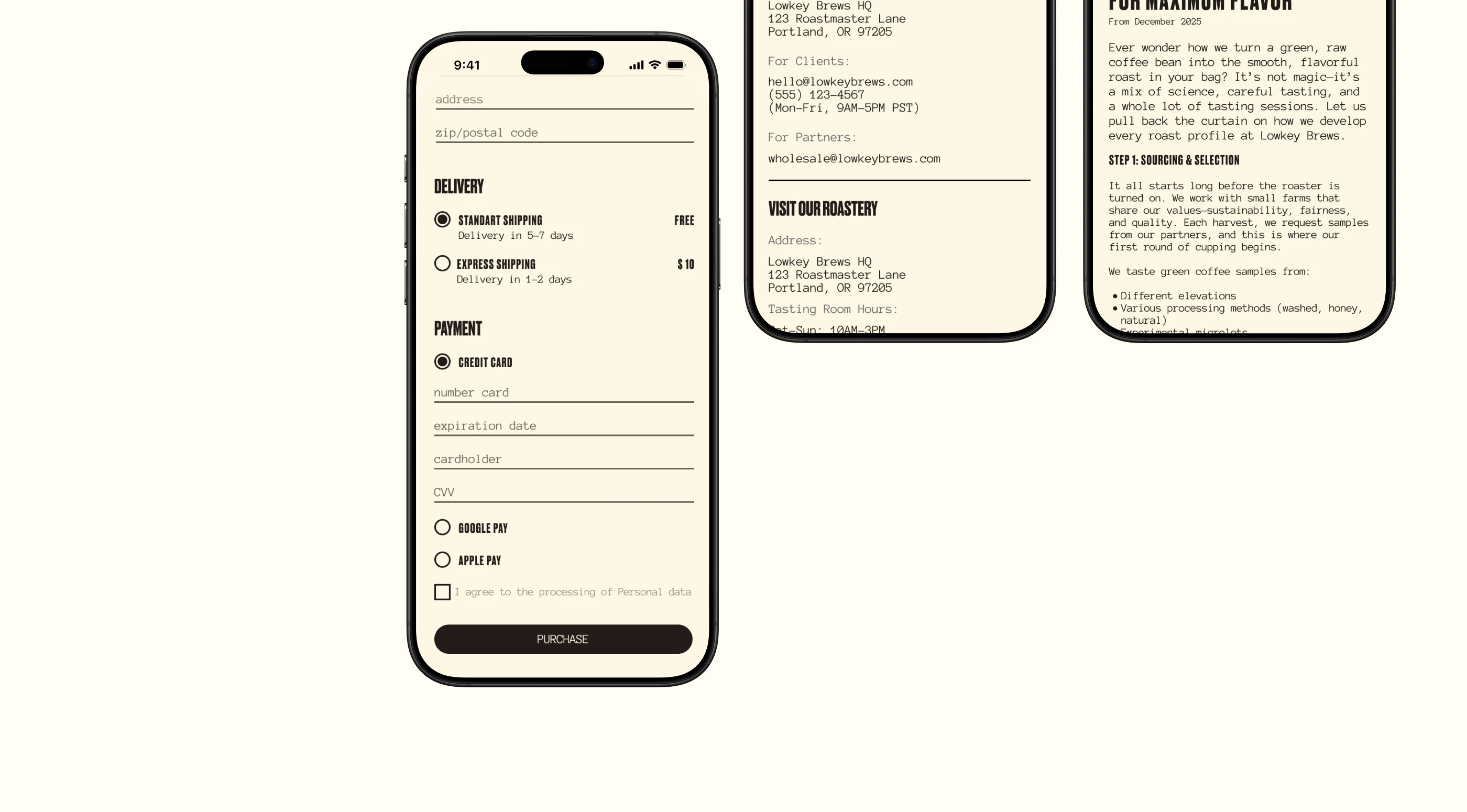 Lowkey Brews — Coffee Roastery — Изображение №19 — Интерфейсы, Брендинг на Dprofile
