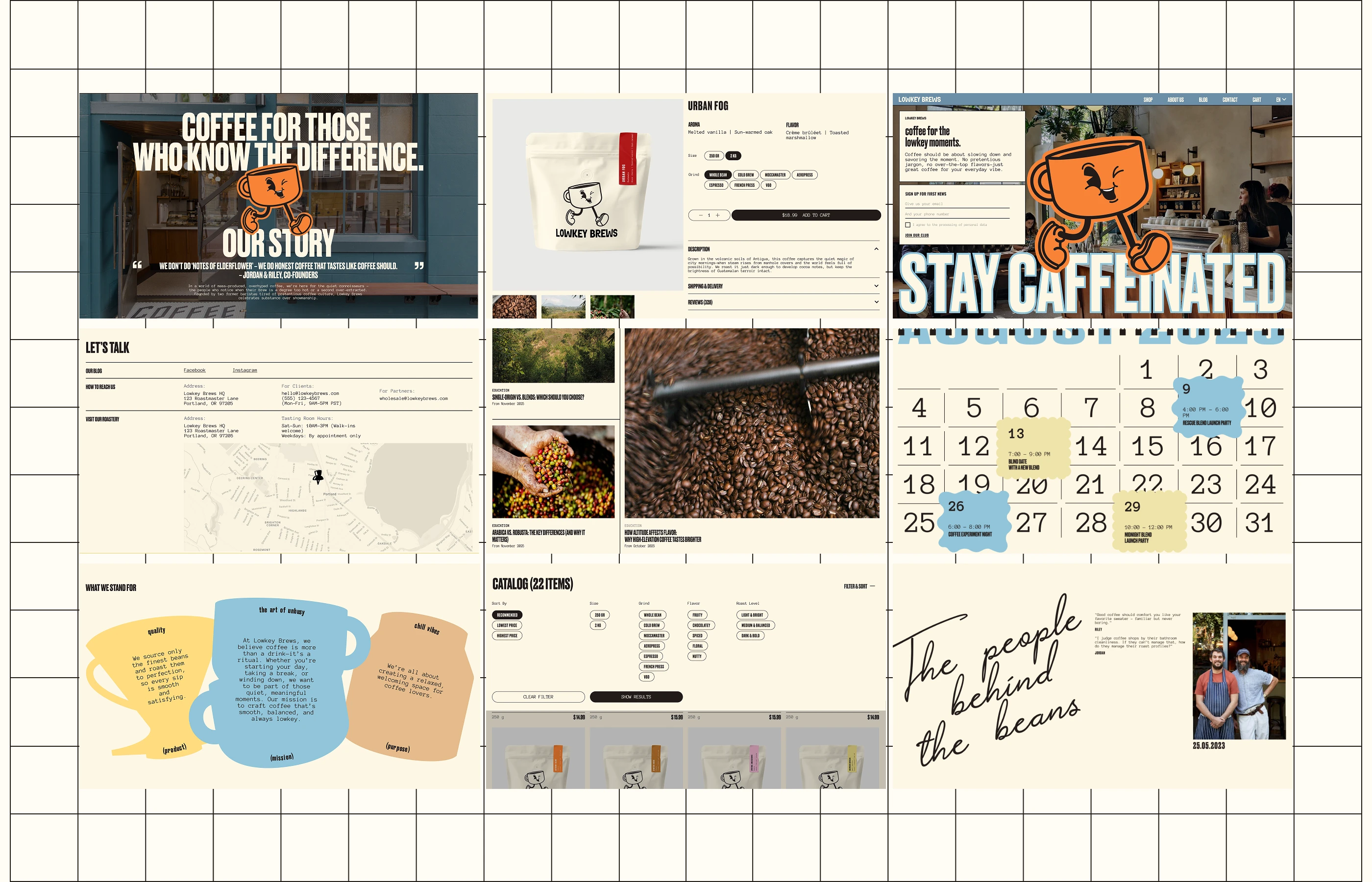 Lowkey Brews — Coffee Roastery — Изображение №21 — Интерфейсы, Брендинг на Dprofile