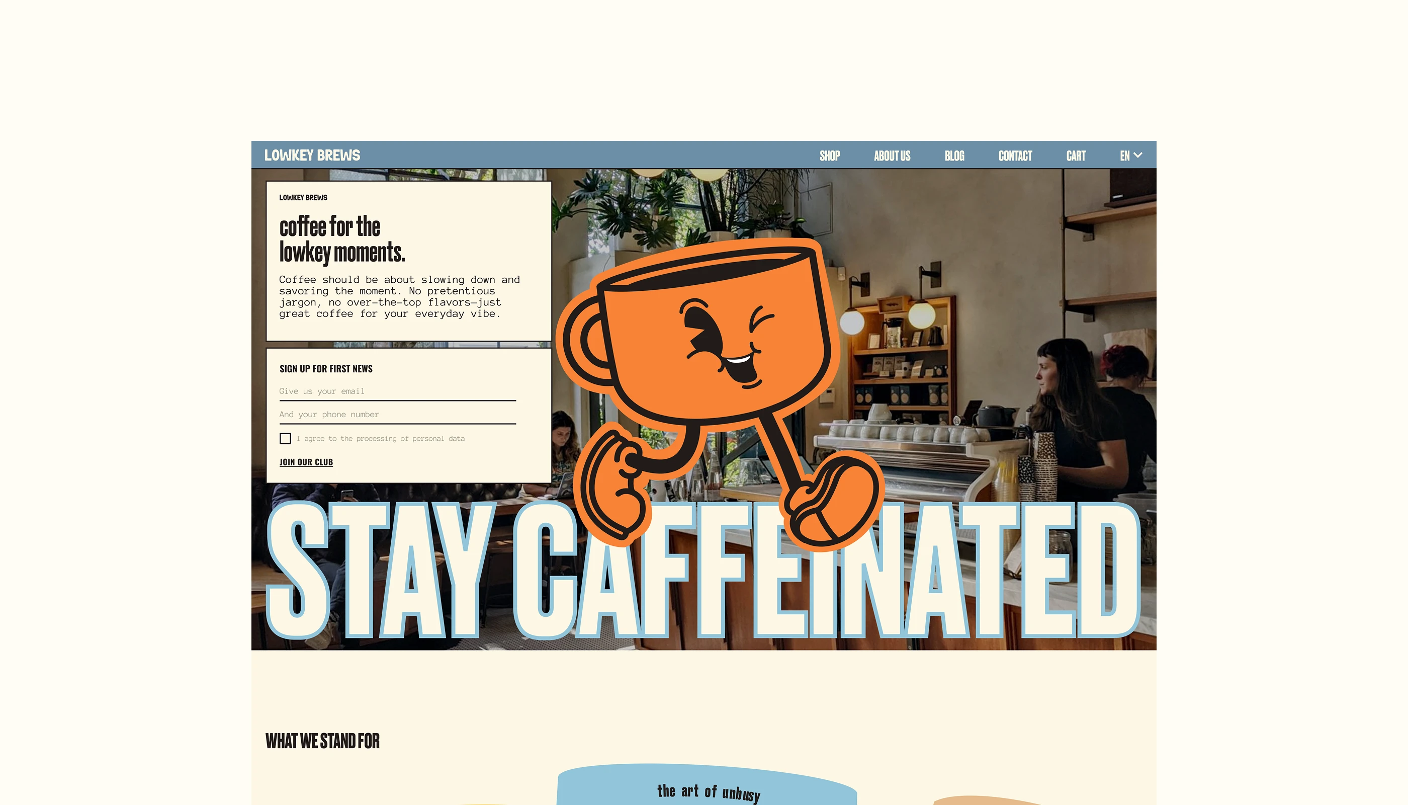 Lowkey Brews — Coffee Roastery — Изображение №3 — Интерфейсы, Брендинг на Dprofile