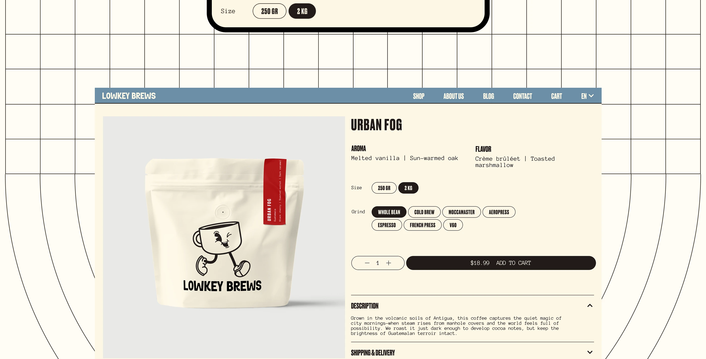 Lowkey Brews — Coffee Roastery — Изображение №11 — Интерфейсы, Брендинг на Dprofile