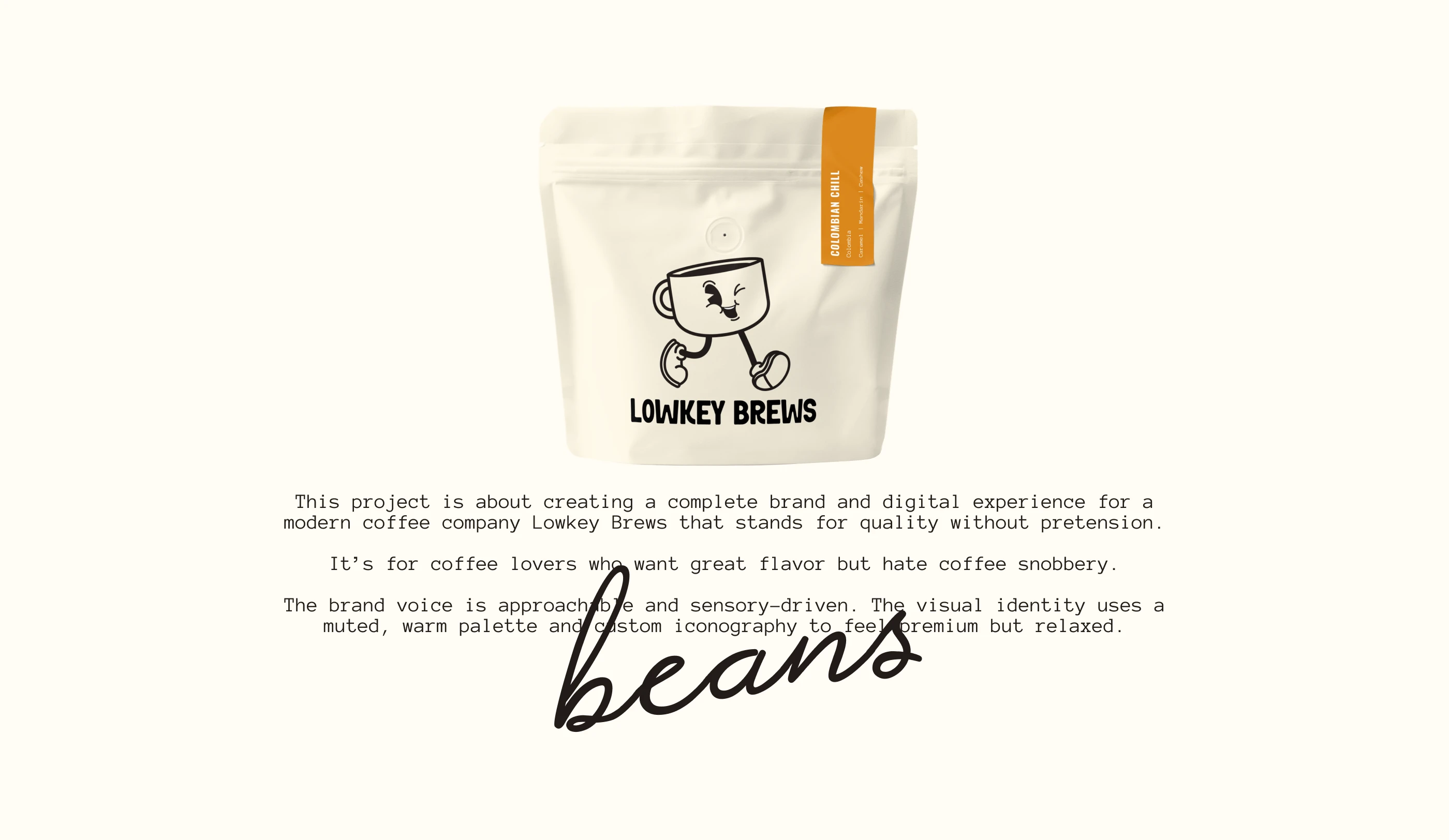 Lowkey Brews — Coffee Roastery — Изображение №2 — Интерфейсы, Брендинг на Dprofile