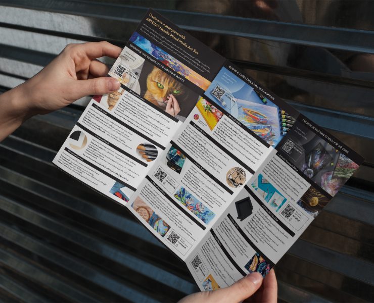 ARTEZA Mixed Media Art Set: Trifold Brochure Design — Графика, Брендинг на Dprofile