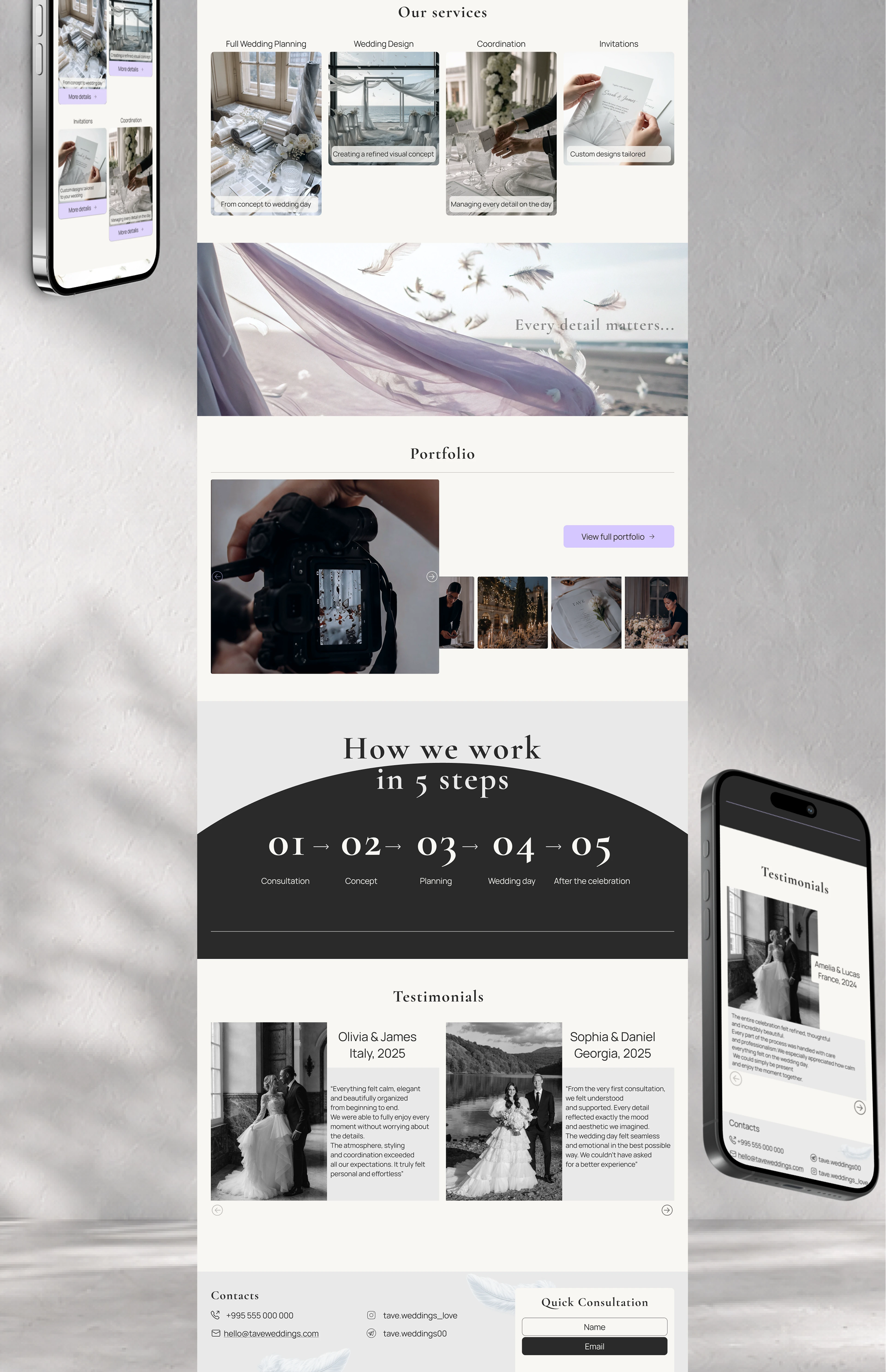 TAVE Wedding Agency — Web Design Concept — Изображение №4 — Интерфейсы, Брендинг на Dprofile