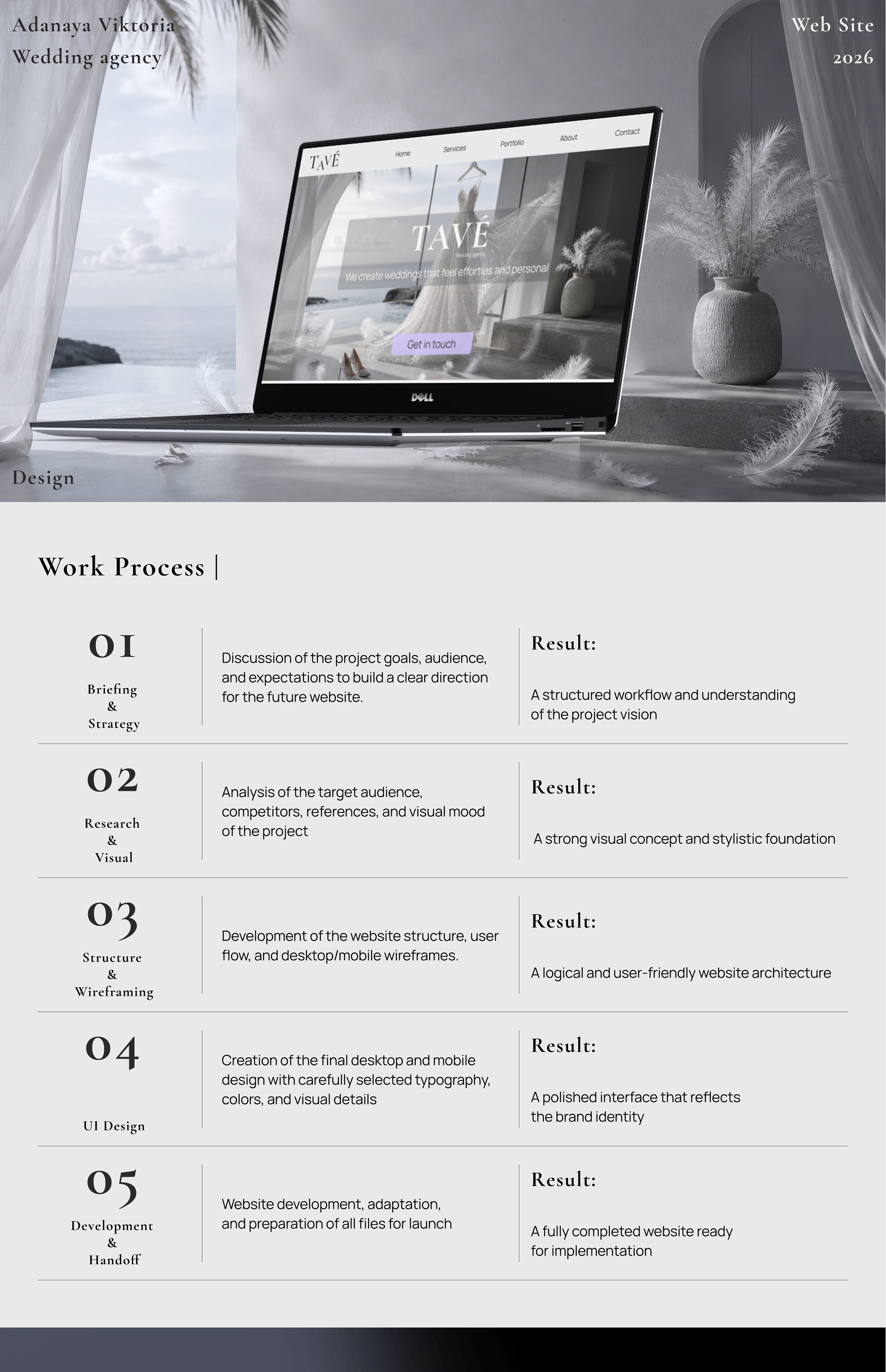 TAVE Wedding Agency — Web Design Concept — Изображение №1 — Интерфейсы, Брендинг на Dprofile