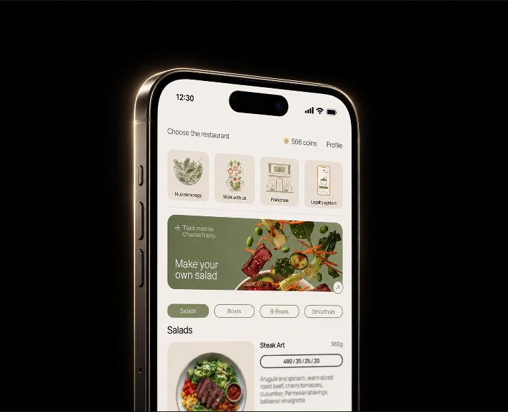 Healthy Food App — UX/UI Case Study на Dprofile