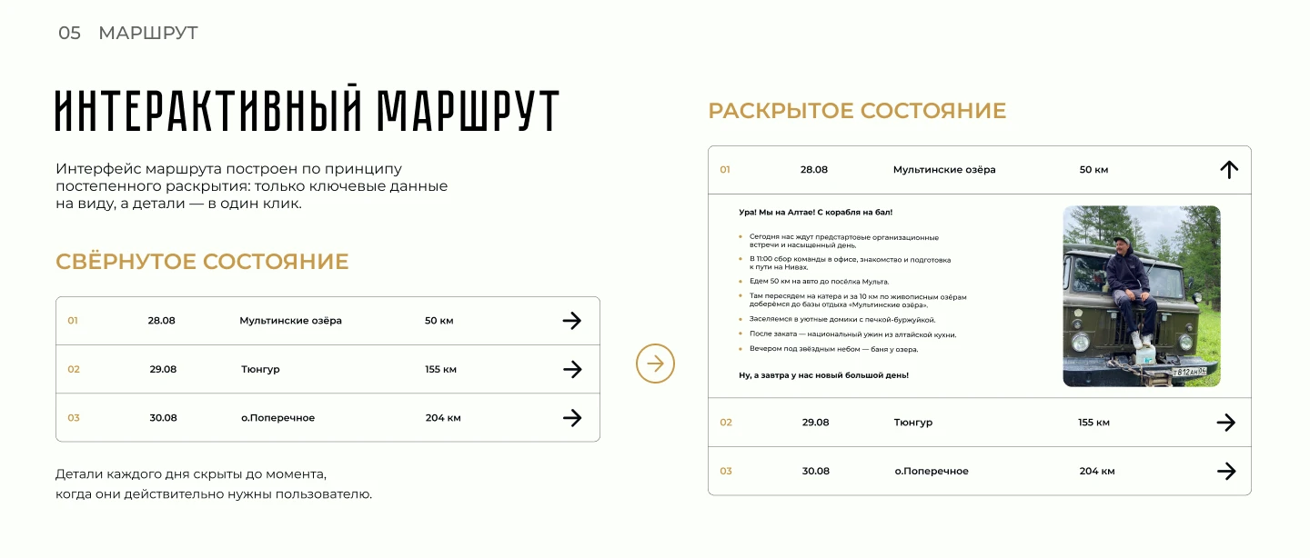 Sapon Advisor — лендинг авторского путешествия по Алтаю — Изображение №6 — Интерфейсы на Dprofile
