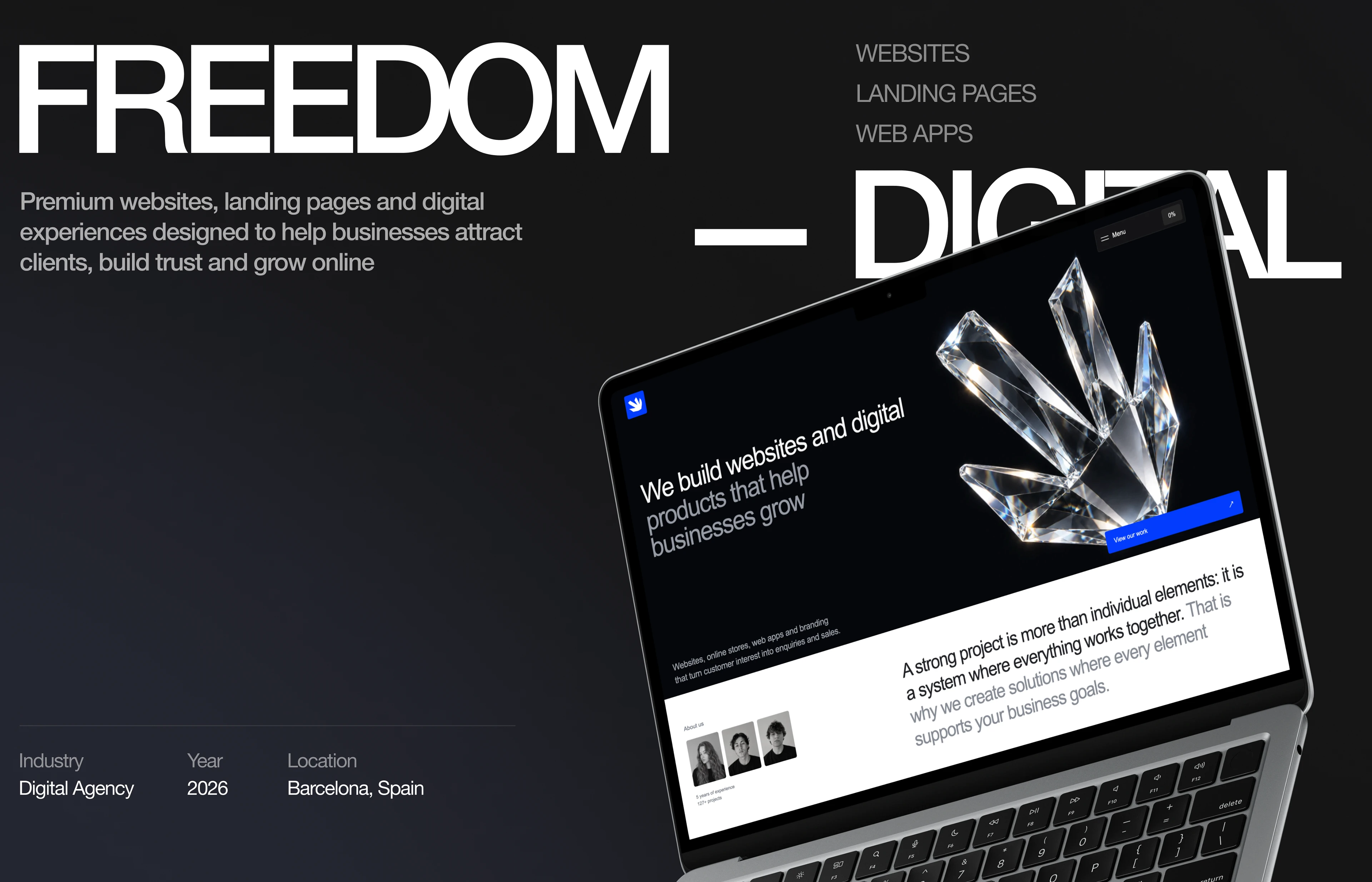 Freedom Digital - Agency Website Design — Изображение №1 — Интерфейсы на Dprofile