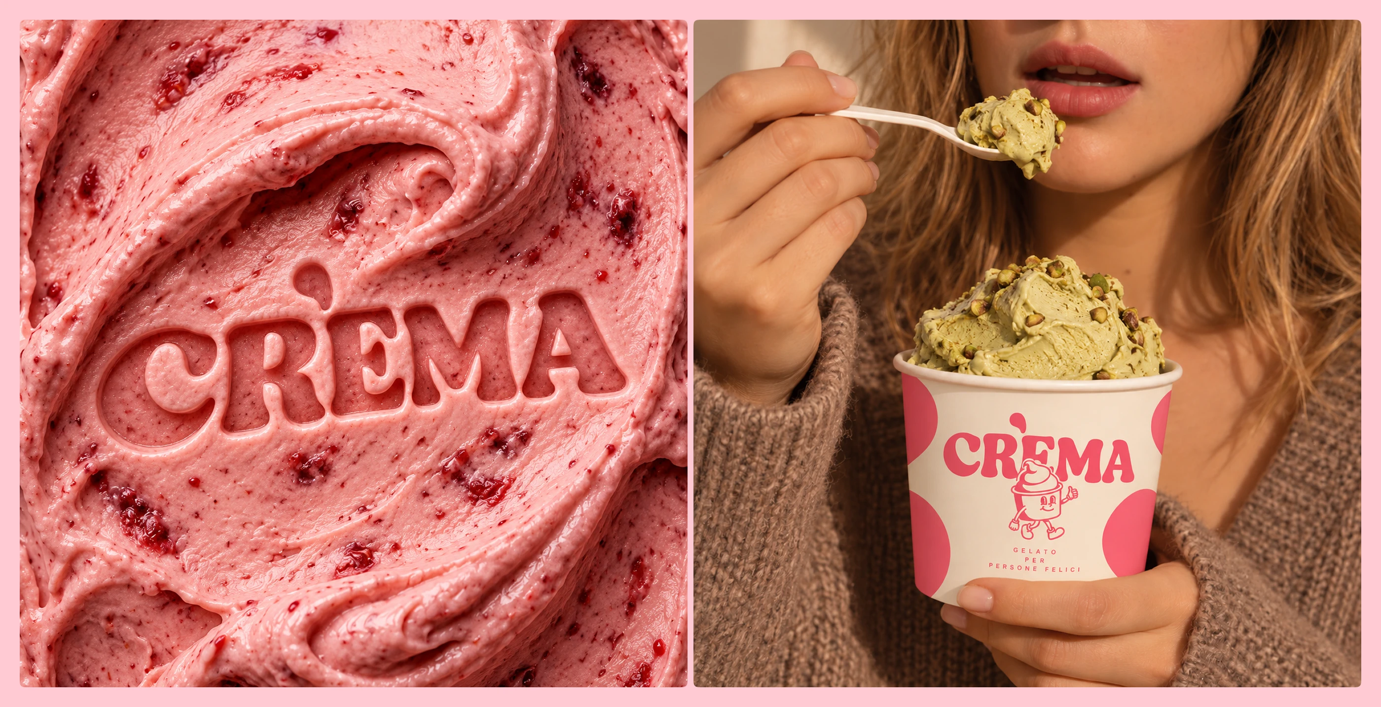 CREMA — Ice Cream Brand Identity & Packaging Design — Изображение №5 — Брендинг на Dprofile