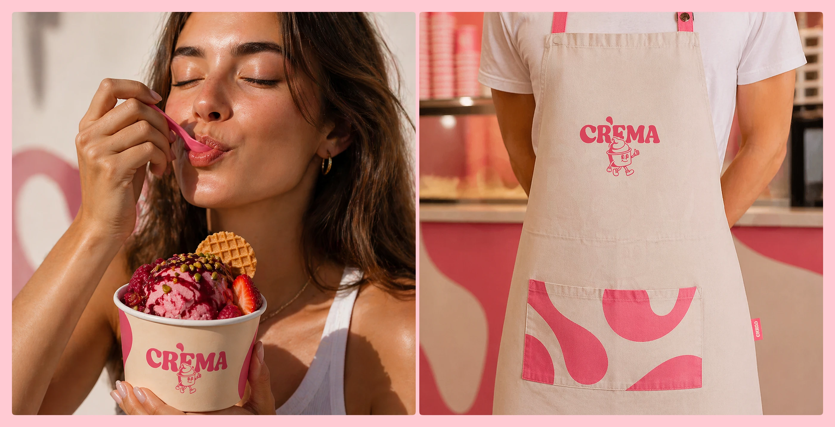 CREMA — Ice Cream Brand Identity & Packaging Design — Изображение №7 — Брендинг на Dprofile