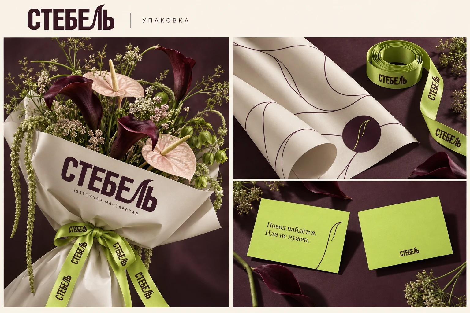 «СТЕБЕЛЬ — айдентика цветочной мастерской» — Изображение №4 — Брендинг на Dprofile