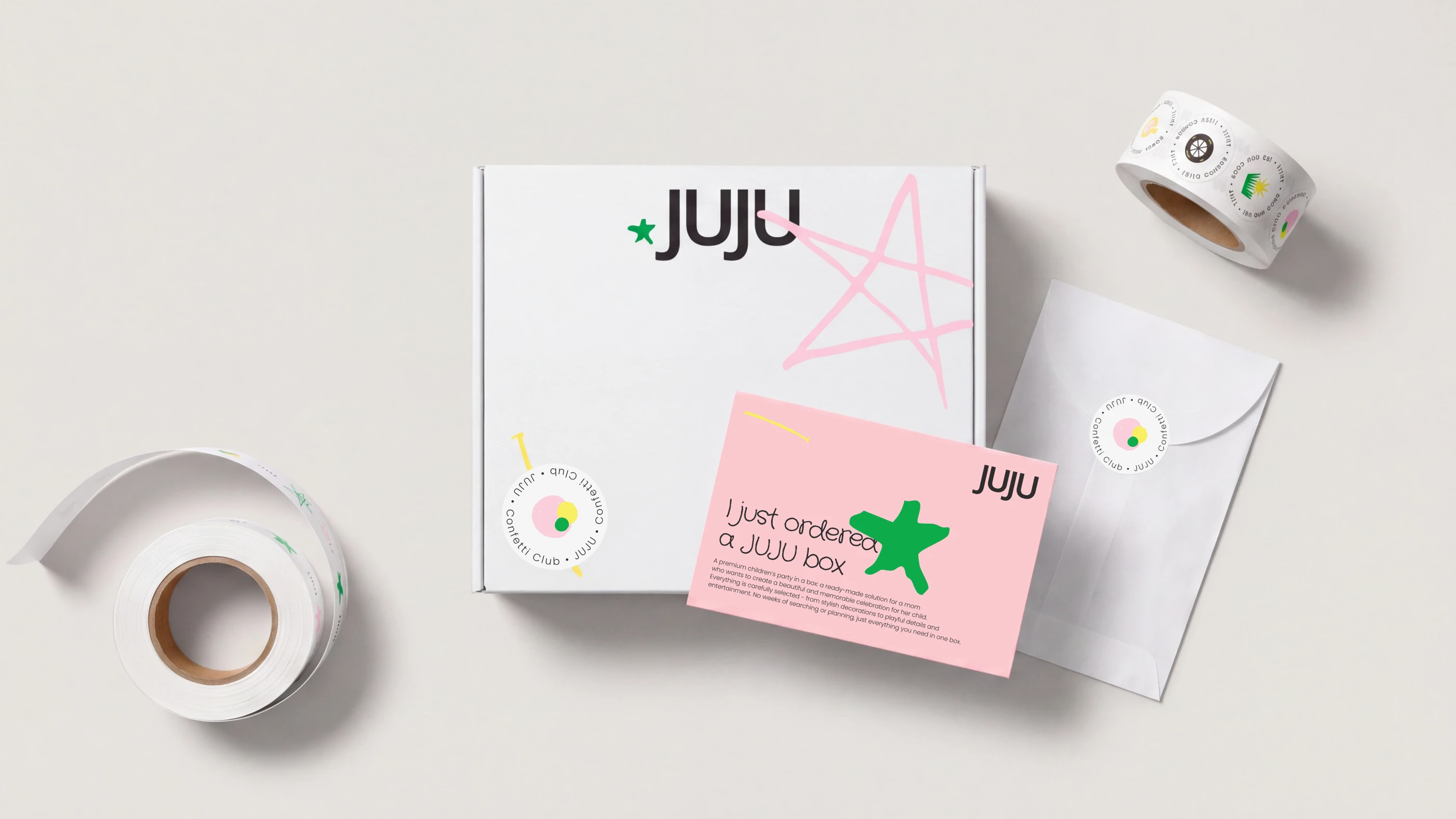 JUJU | Фирменный стиль для детских праздников в коробке — Изображение №18 — Брендинг на Dprofile