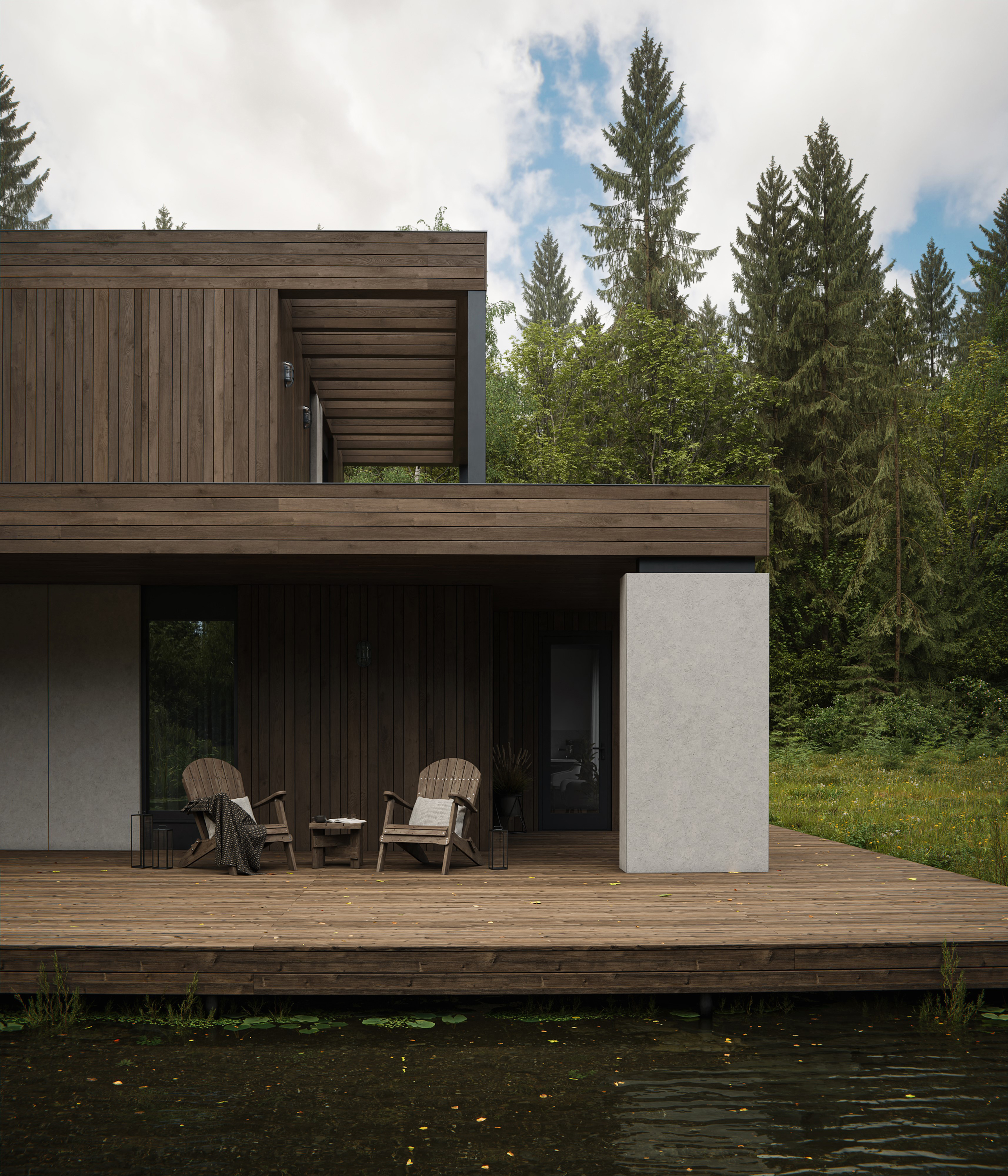 Guest house by the river — Изображение №15 — 3D, Архитектура на Dprofile