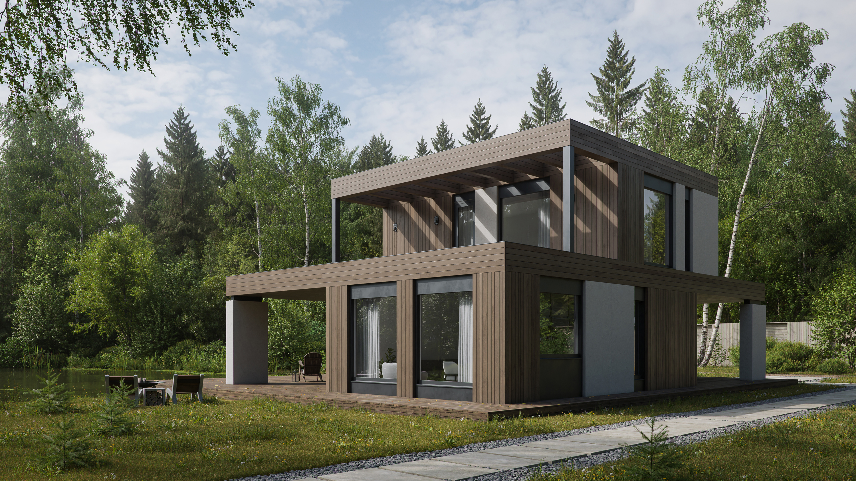 Guest house by the river — Изображение №9 — 3D, Архитектура на Dprofile