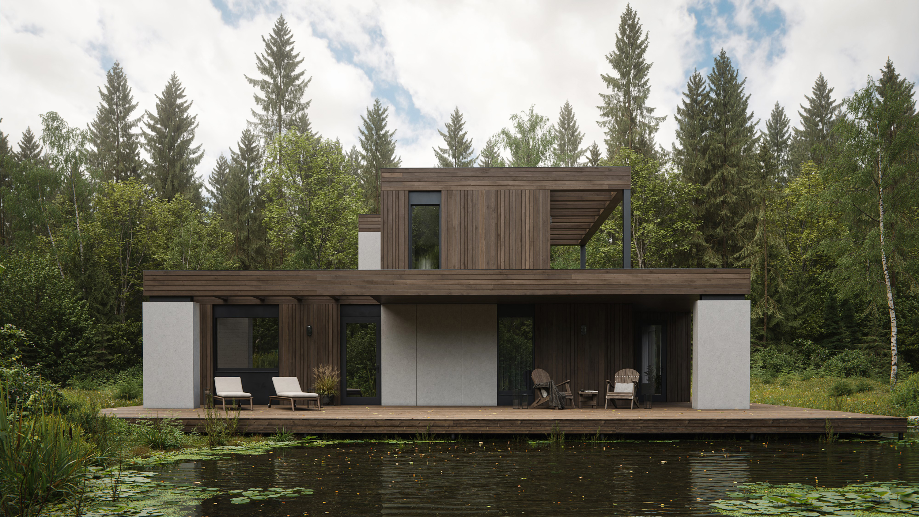 Guest house by the river — Изображение №14 — 3D, Архитектура на Dprofile