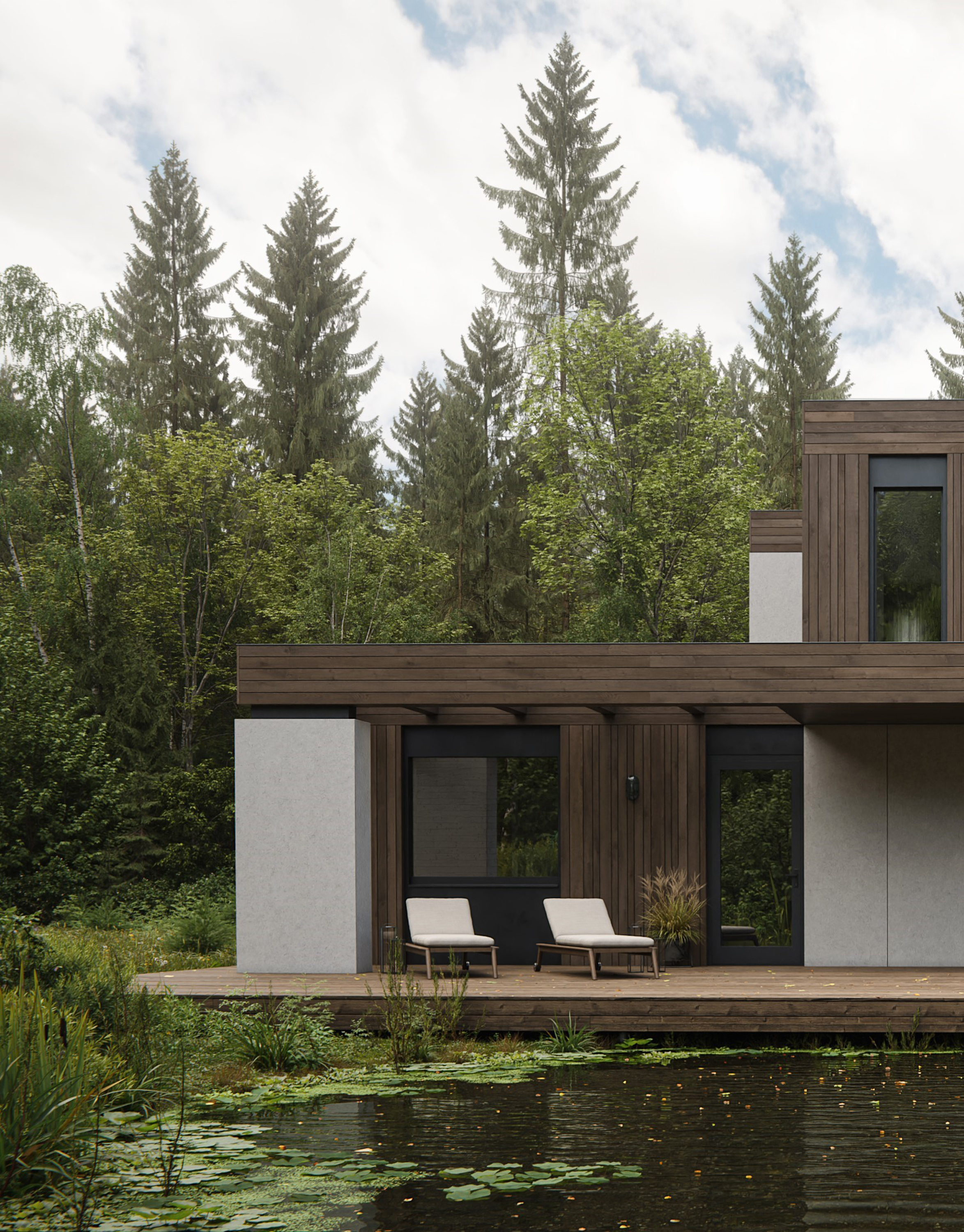 Guest house by the river — Изображение №12 — 3D, Архитектура на Dprofile