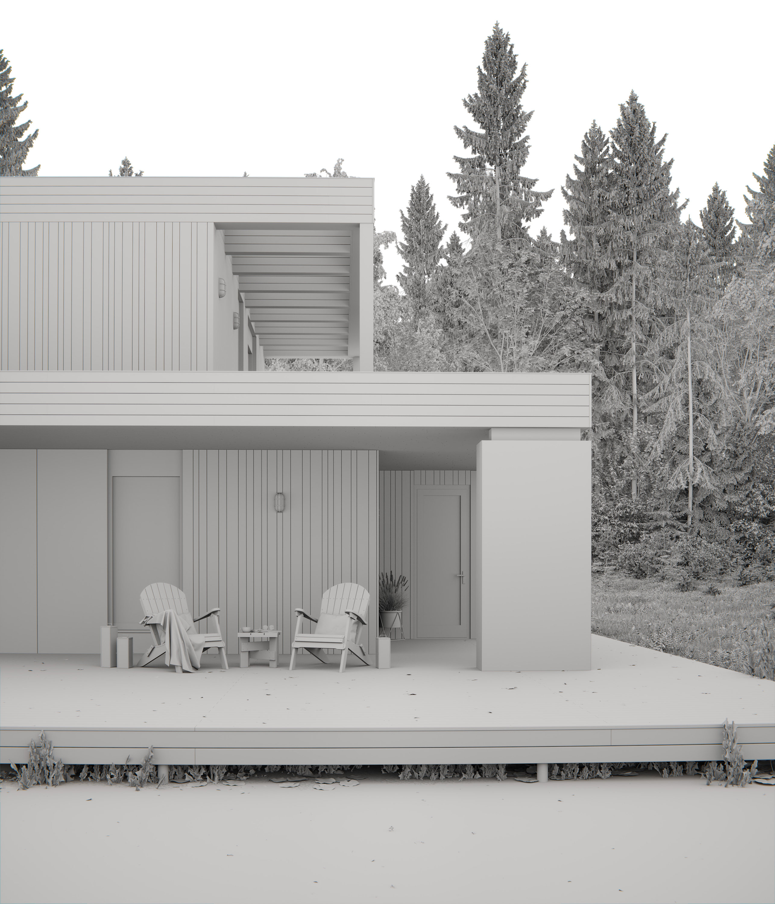 Guest house by the river — Изображение №22 — 3D, Архитектура на Dprofile