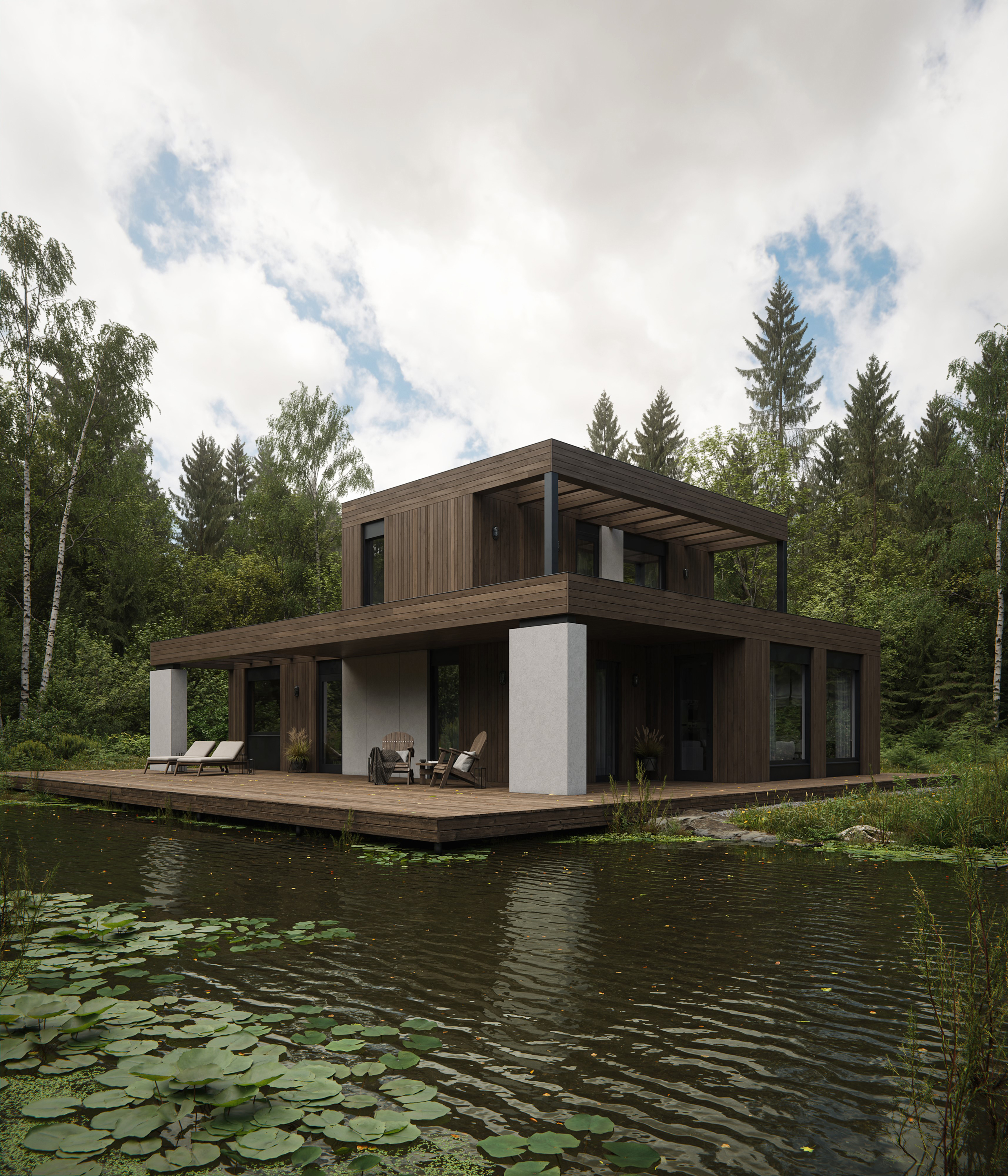 Guest house by the river — Изображение №11 — 3D, Архитектура на Dprofile