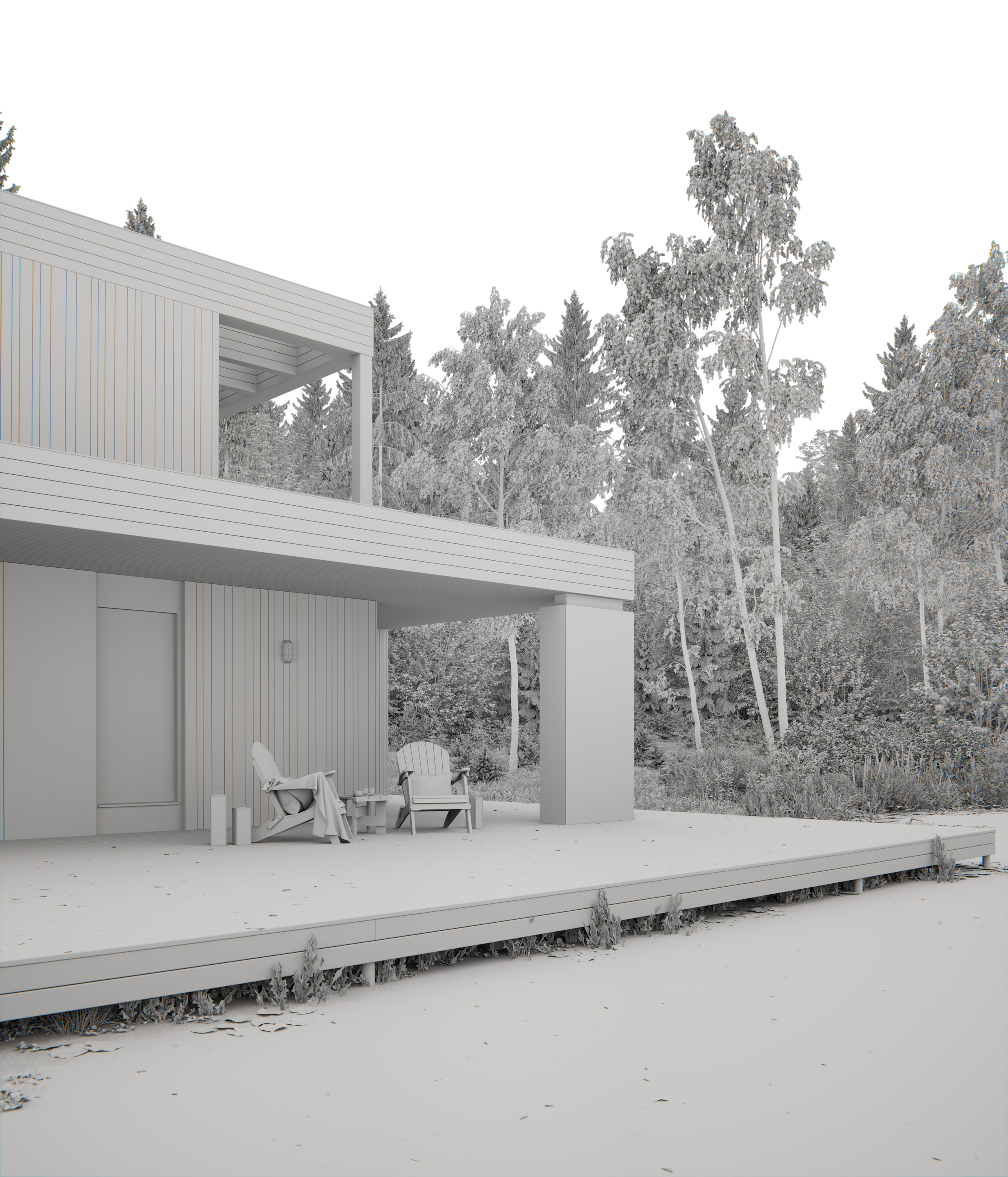 Guest house by the river — Изображение №20 — 3D, Архитектура на Dprofile