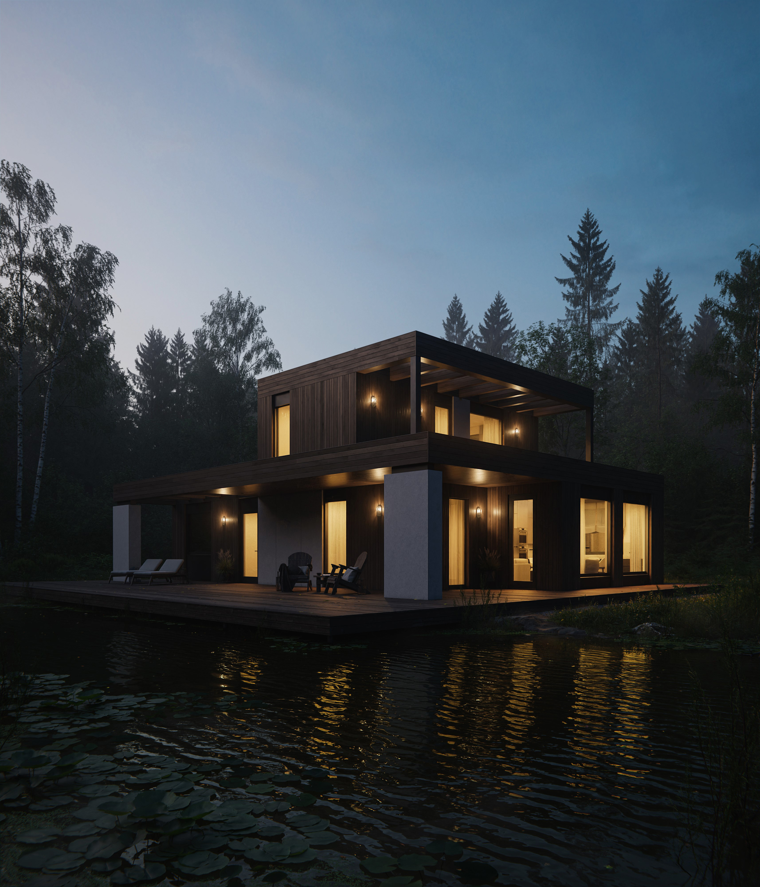 Guest house by the river — Изображение №5 — 3D, Архитектура на Dprofile