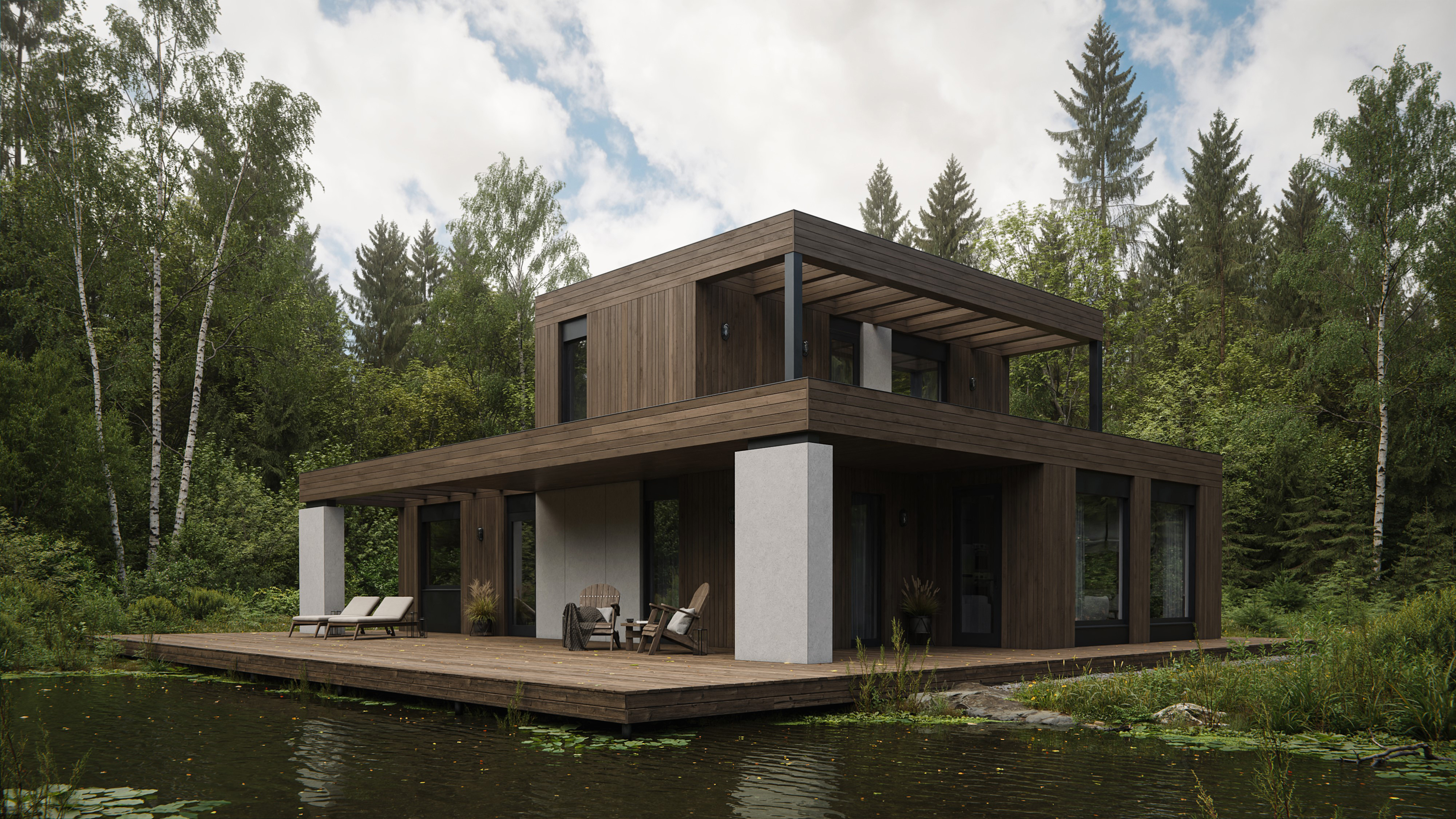 Guest house by the river — Изображение №1 — 3D, Архитектура на Dprofile